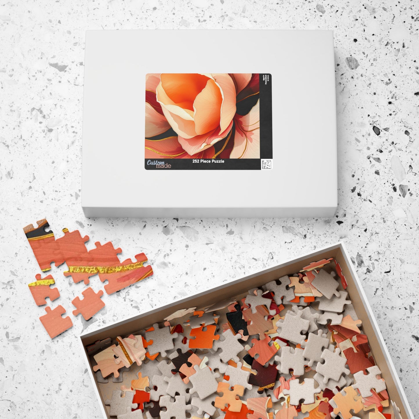 Floral Puzzle - Beautiful Rose Design Jigsaw Puzzle for Flower Lovers, Home Entertainment, Family Fun, Thoughtful Gift for All Occasions Puzzle The Puzzle Chest