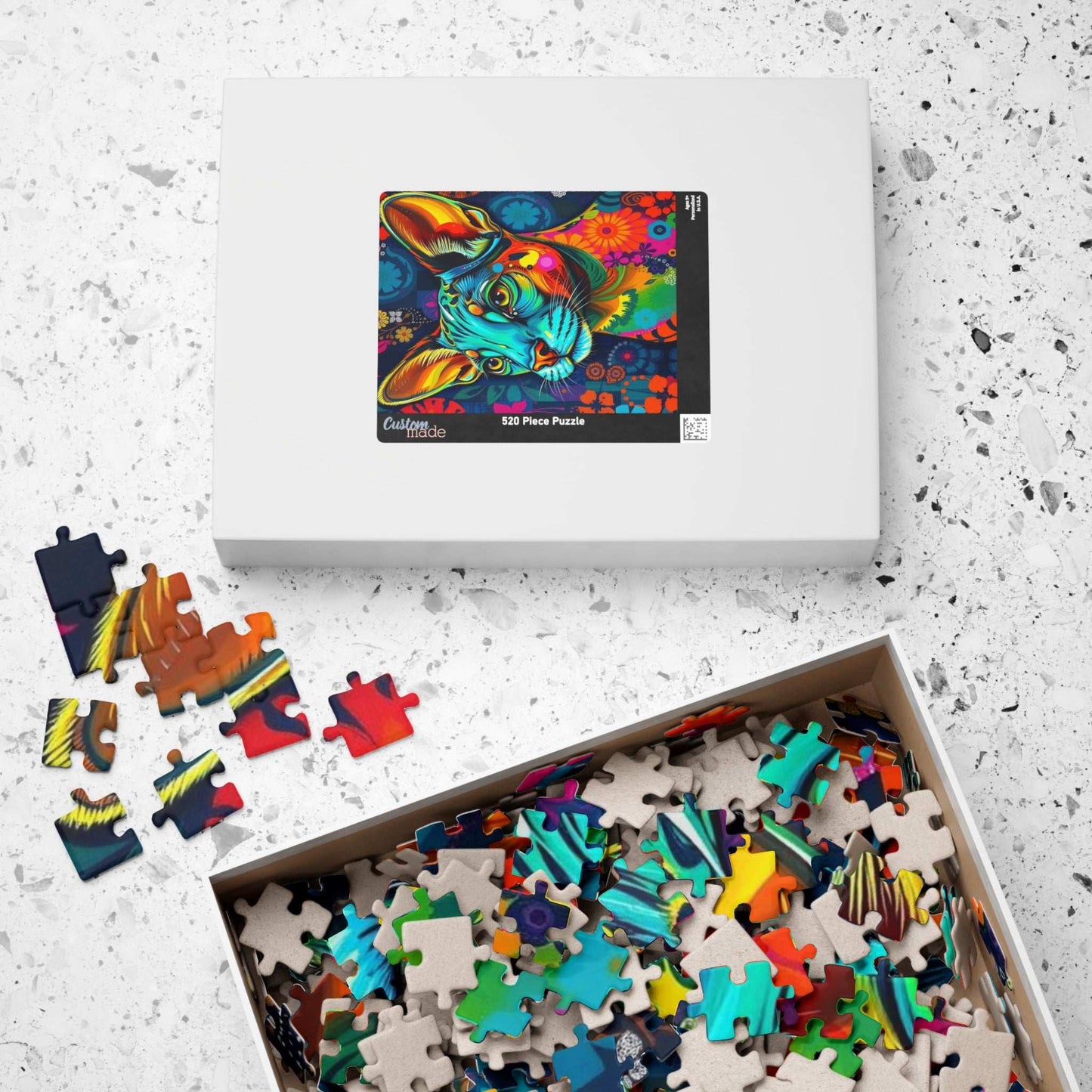 Colorful Cat Jigsaw Puzzle for Adults, 110/252/520/1014 Piece Fun Animal Home Entertainment Family Game Night, Thoughtful Gift for Cat Lover Puzzle The Puzzle Chest