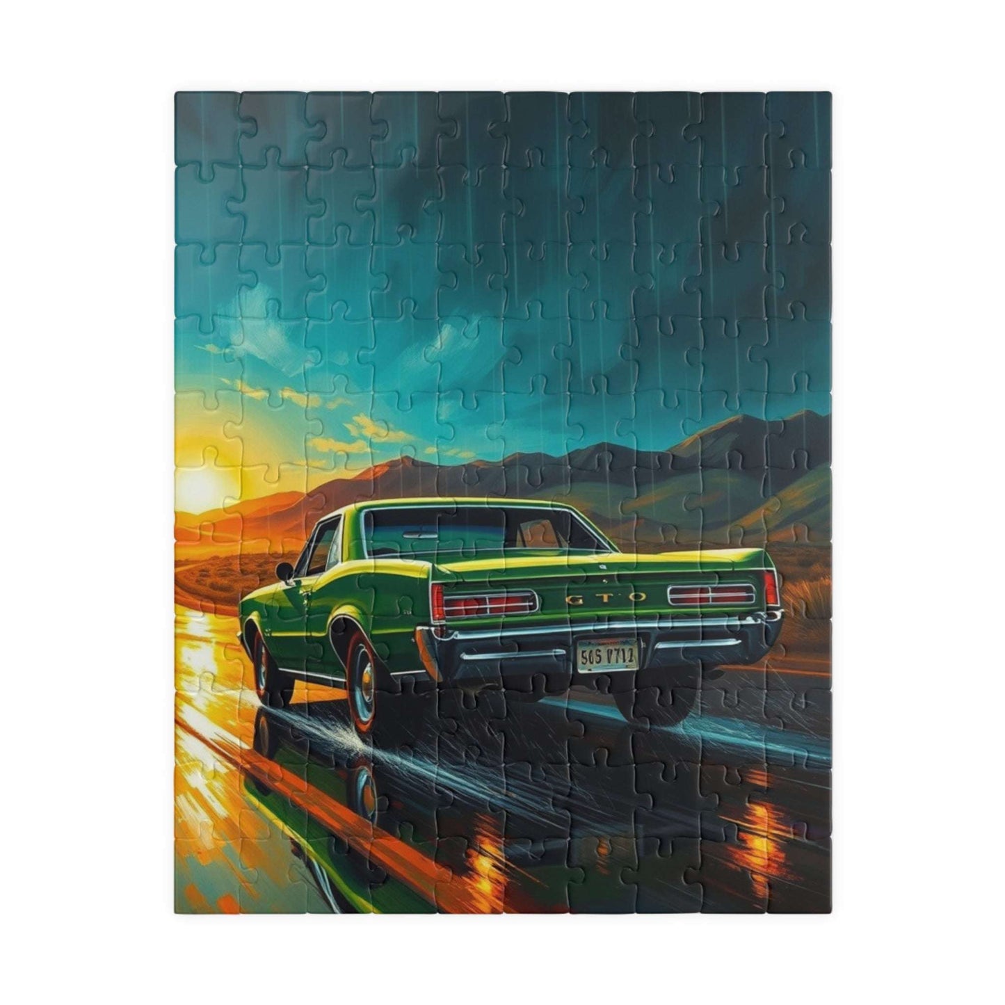 Retro Car Puzzle - 1966 GTO, Perfect for Car Lover, Family Game Night, Vintage Enthusiasts, Gifts for Him/Her, Puzzle Lover Mindful Activity 110 pcs (Vertical) Puzzle The Puzzle Chest
