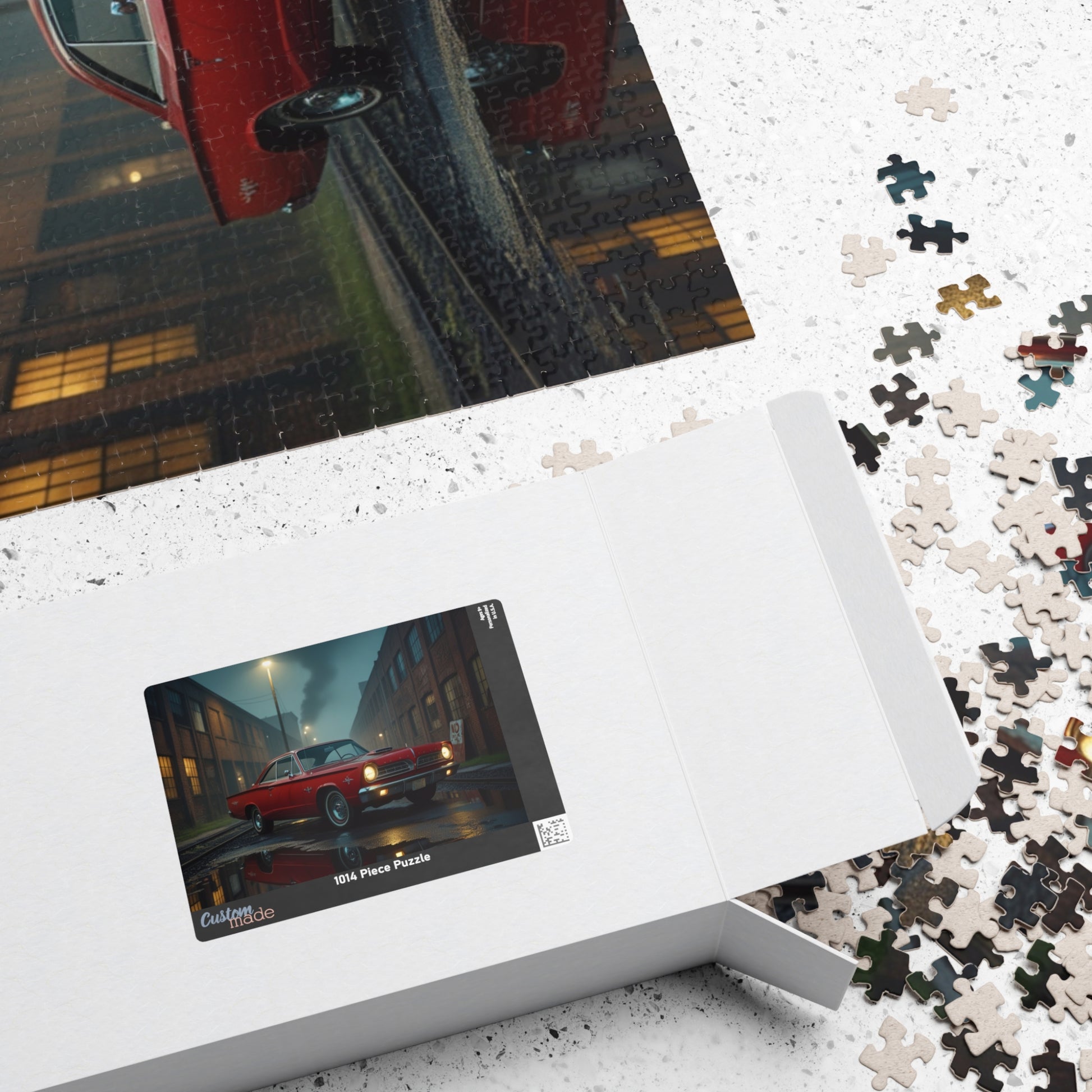 Vintage Car Puzzle - Classic Red 1960 Fury, Nostalgic Jigsaw for Retro Car Lover Puzzle The Puzzle Chest