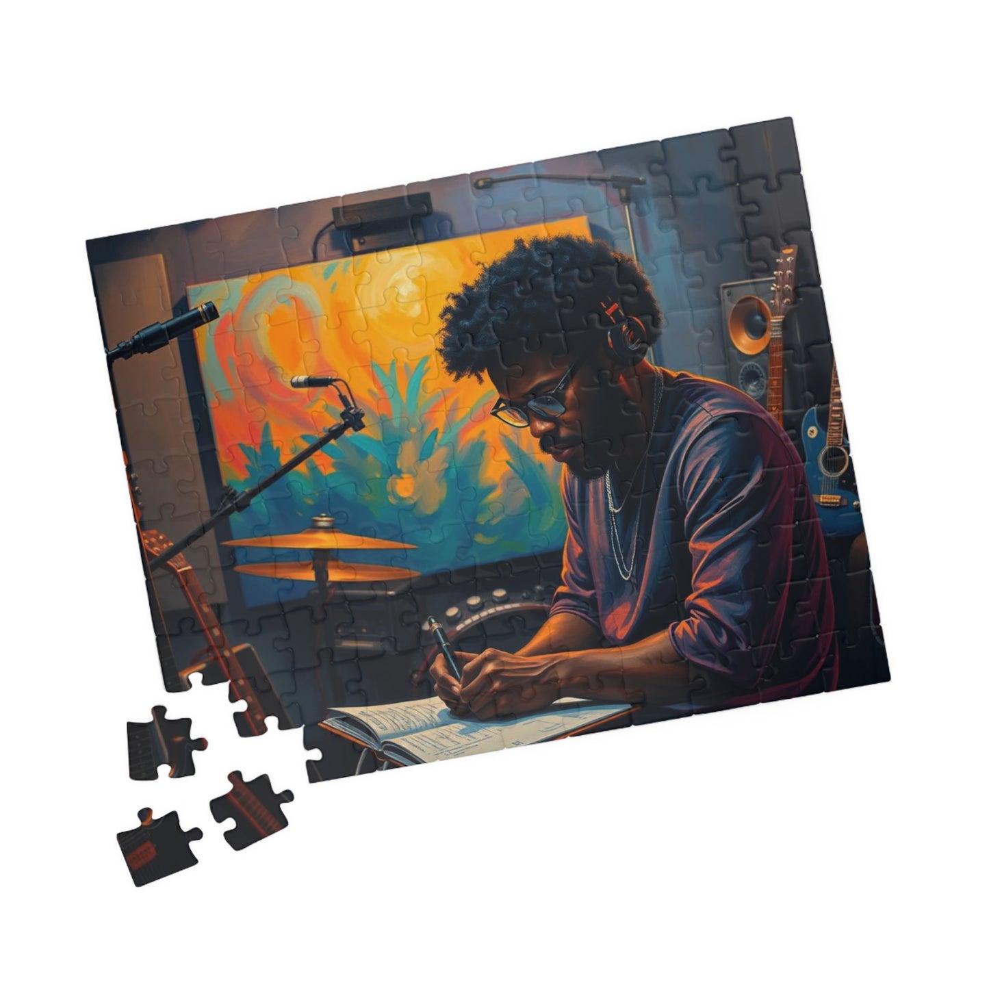Black Musician Jigsaw Puzzle - African American Man, Black Art, Father's Day Puzzle Lover Afrocentric Gift for Friend Art Enthusiast Puzzle The Puzzle Chest