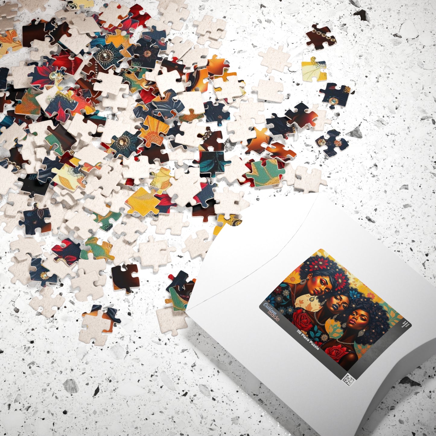 Three Sisters Jigsaw Puzzle, Afrocentric Black Woman Artwork, Cultural Design for Family Fun, Home Entertainment Gift for Puzzle Lover Puzzle The Puzzle Chest
