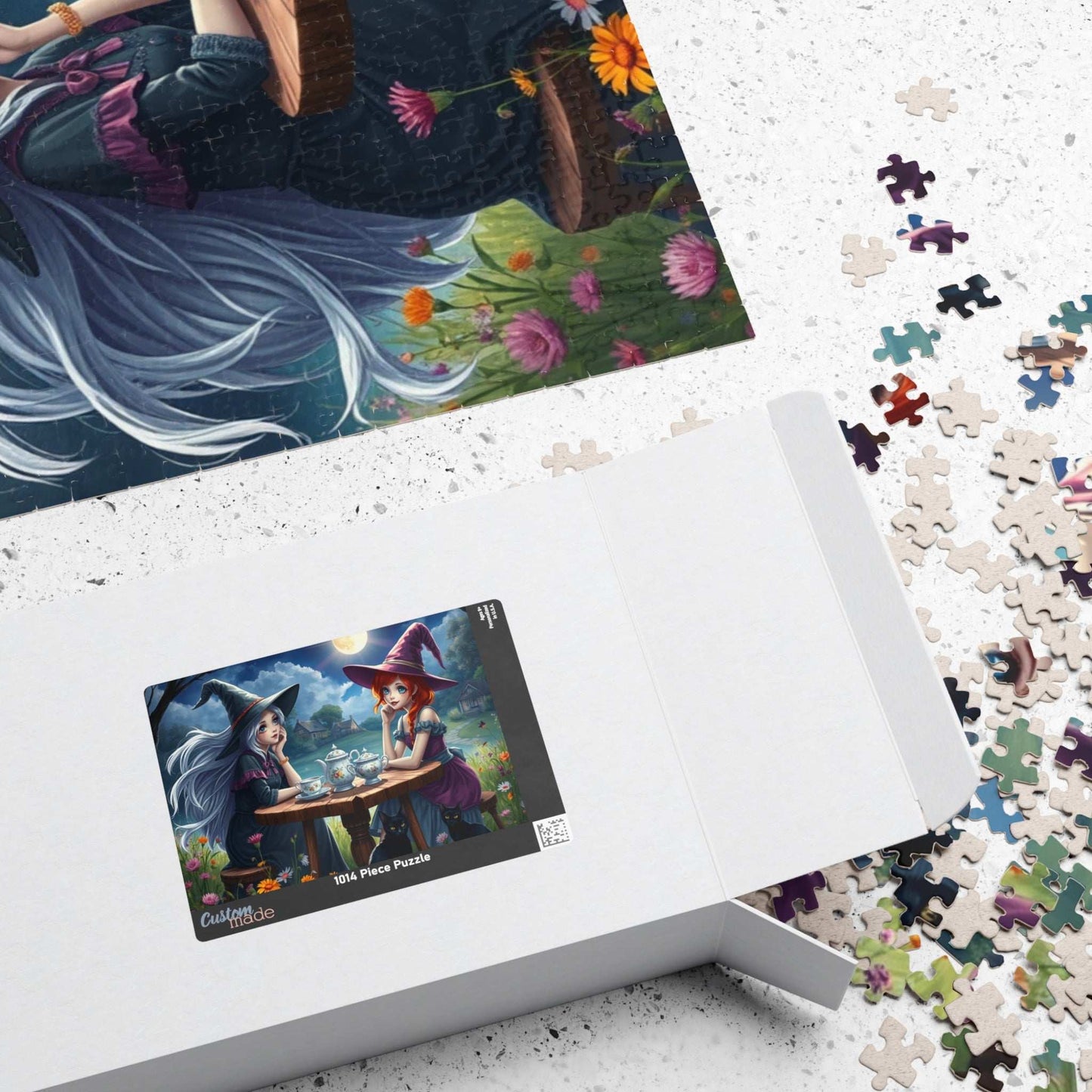 Magical Tea Time Puzzle, Enchanting Puzzle Art, Halloween Witch-Themed Jigsaw Game, Family Night, Fantasy Gift for Puzzle Lover Puzzle The Puzzle Chest