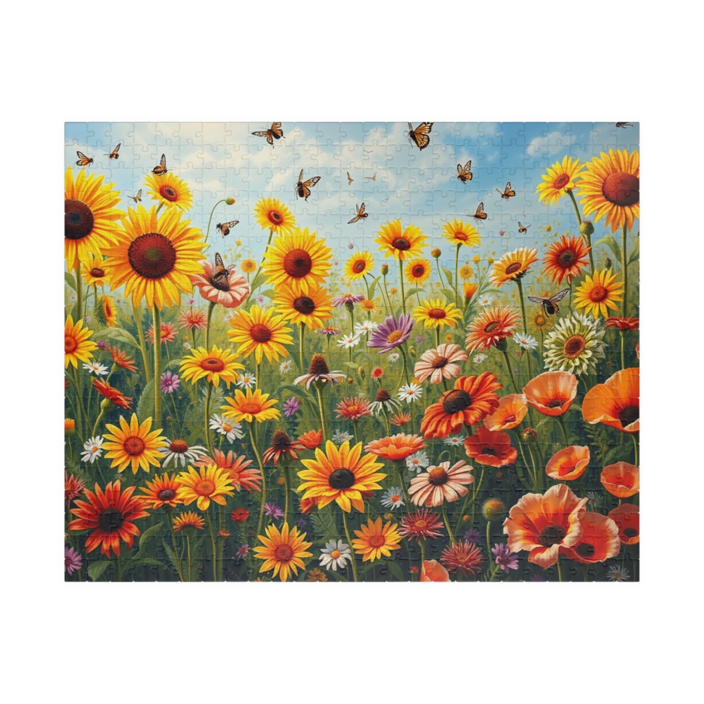 Bright Floral Puzzle | Nature Lovers Gift, 110-1014 Piece Botanical Adult Jigsaw Puzzle, Gift for Flower Enthusiast, Quiet Leisure Activity 520 pcs (Horizontal) Puzzle The Puzzle Chest