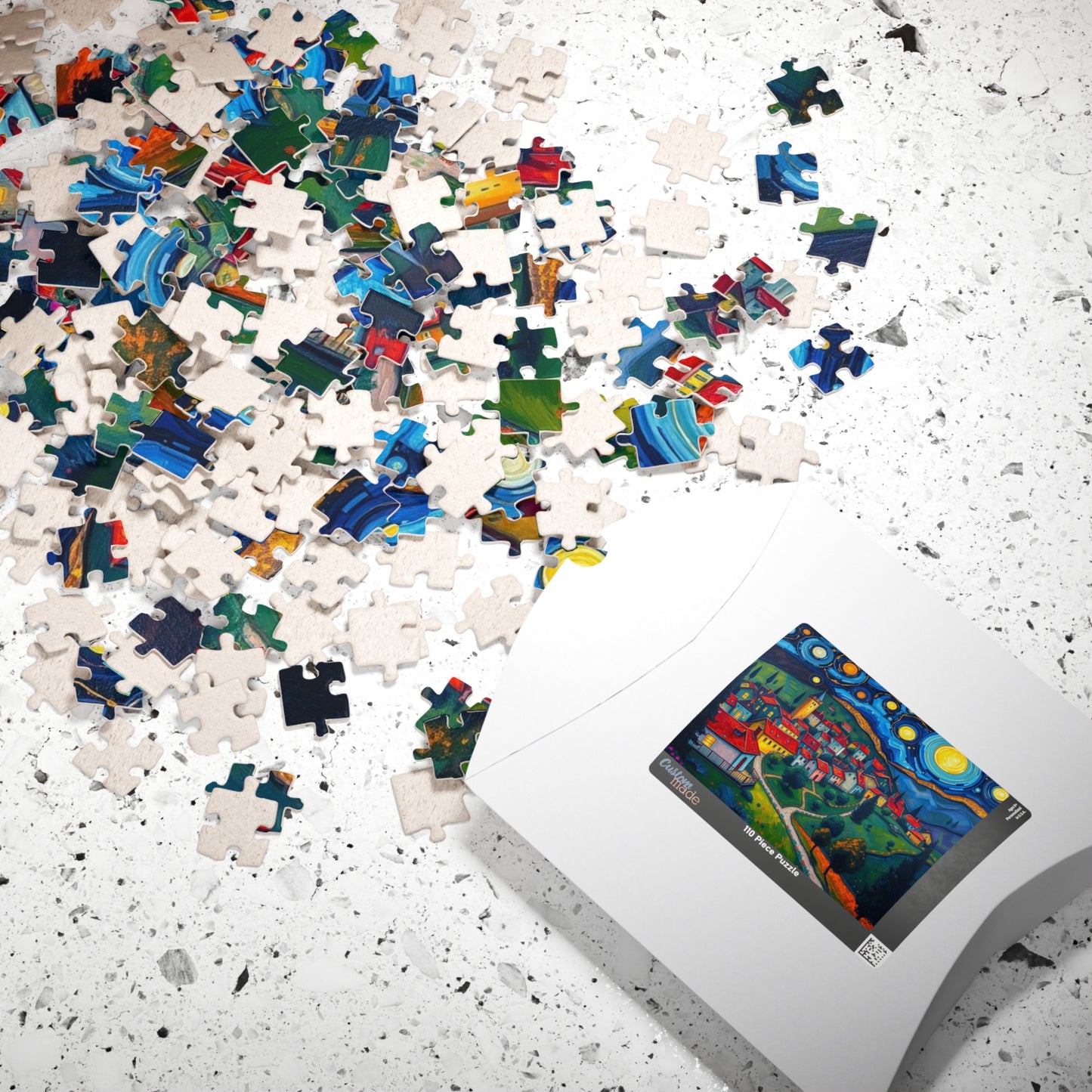 Beautiful Starry Night Village Jigsaw Puzzle Puzzle The Puzzle Chest