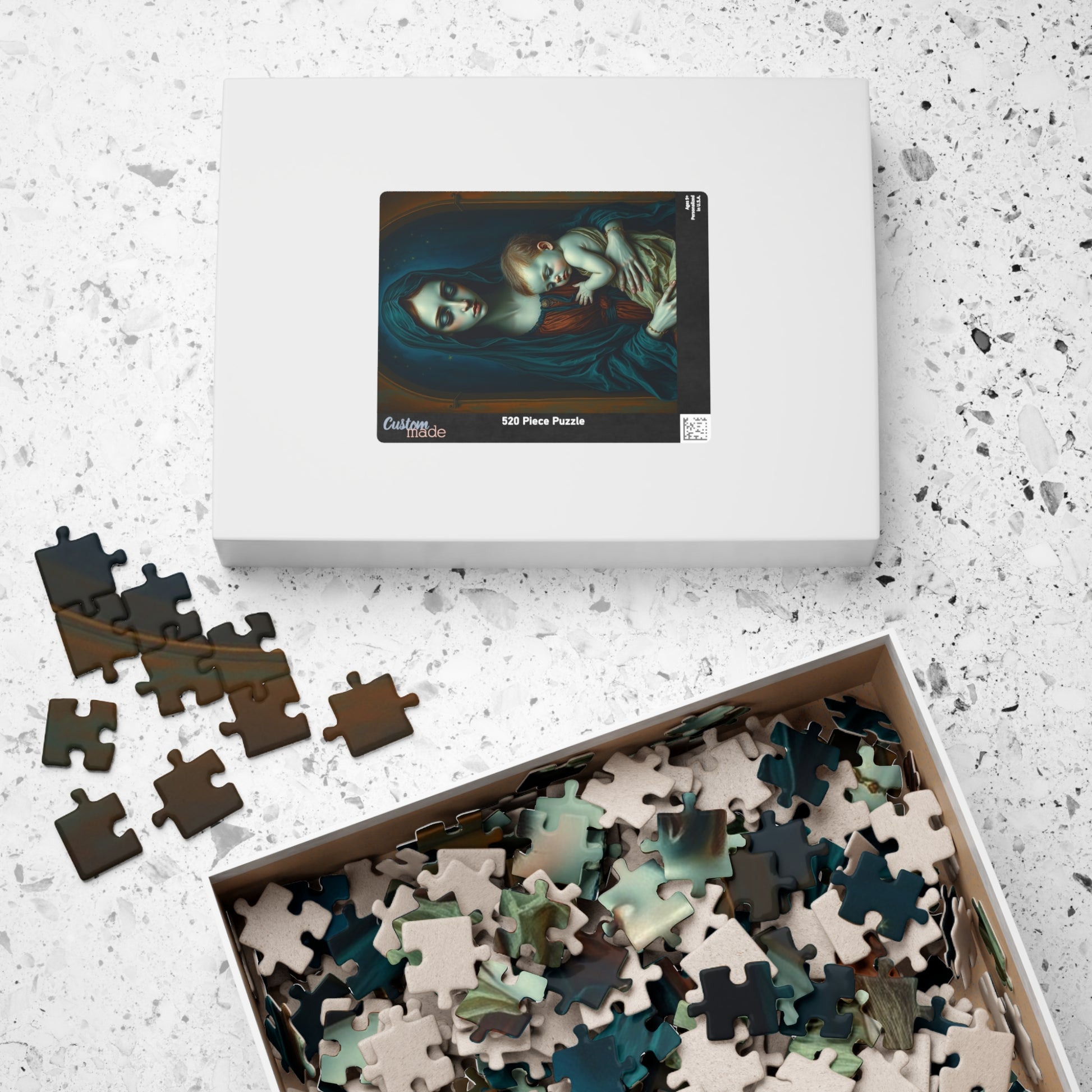 Sorrowful Mother and Child Puzzle - Gothic Art Jigsaw Game 110, 252, 520, 1014-piece, Home Decor, Best Unique Gift, Family Time, Art Lovers Puzzle The Puzzle Chest