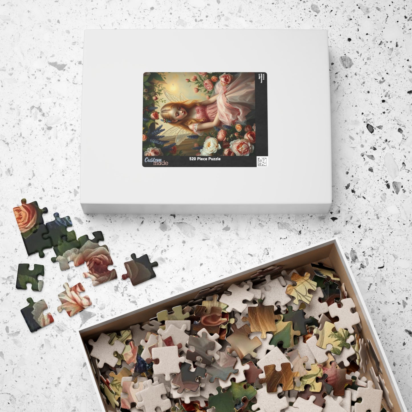 Peony and Rose Fairy Themed Puzzle - Enchanting 110-1014 Piece Mindful Jigsaw Gift for Adult Fantasy Puzzle Lover, Family or Solo Fun
