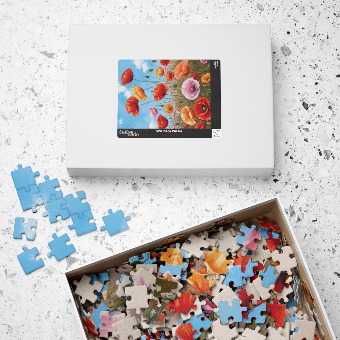 Blooming Poppies Puzzle, Close Up View, Colorful Floral Meadow Scene, Nature-Inspired Jigsaw Game, Unique Gift Art Enthusiast, Puzzle Lover Puzzle The Puzzle Chest