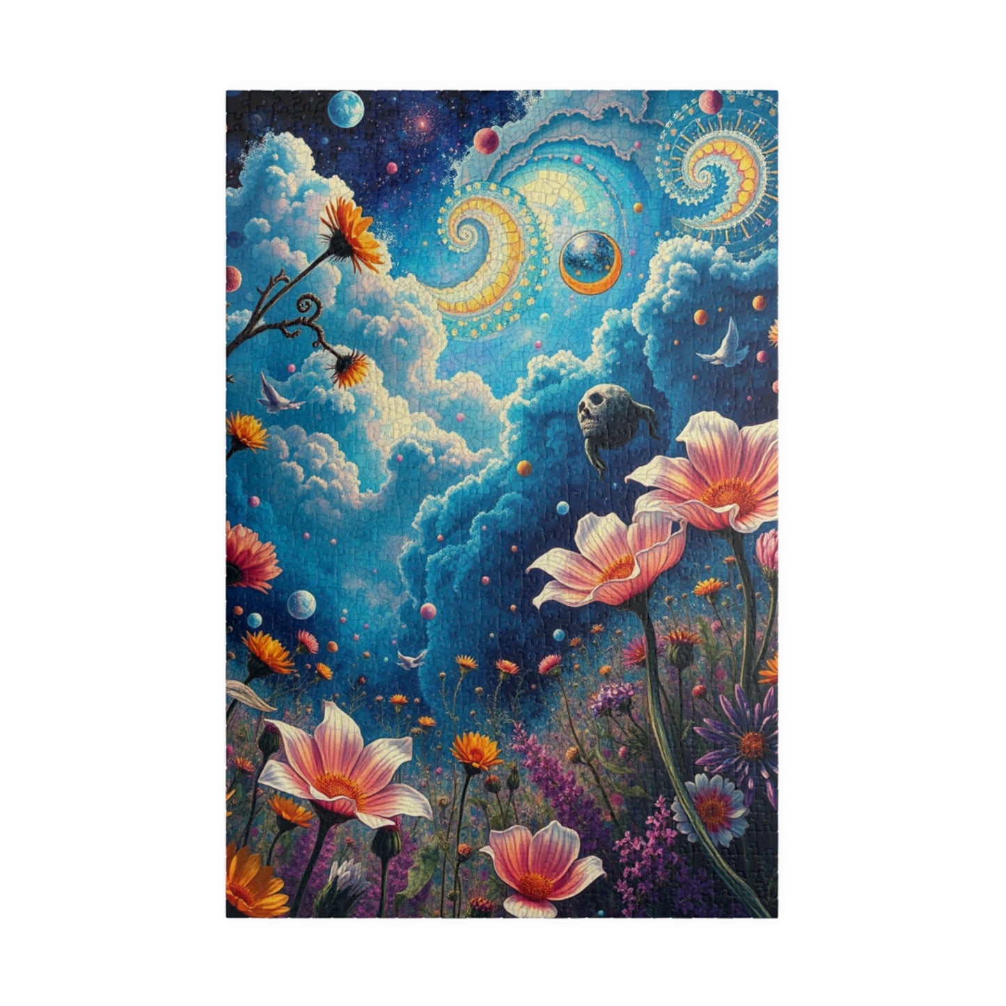Mystical Floral Puzzle, 1000-piece, Relaxing Home Activity, Perfect Gift for Nature Lovers, Family Fun, Mindfulness Activity, Brain Teaser 1014 pcs (Vertical) Puzzle The Puzzle Chest