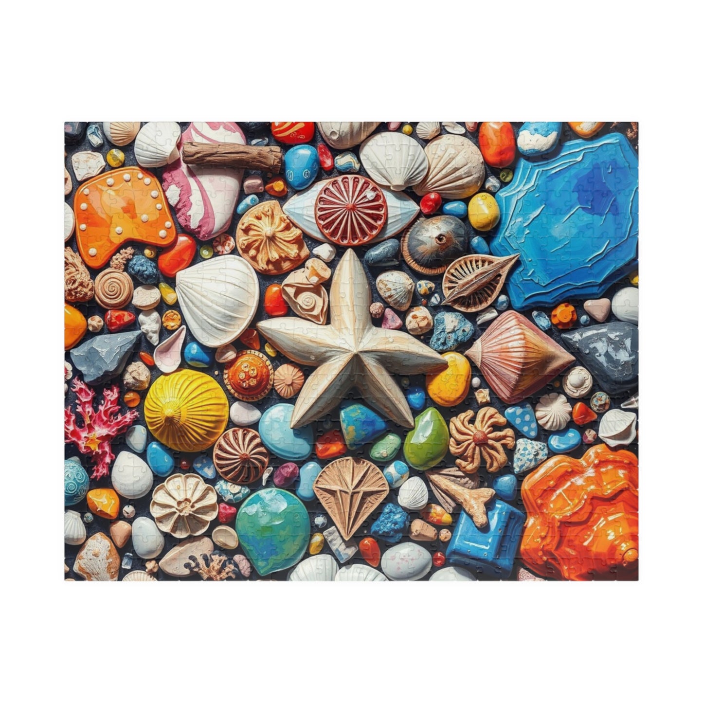 Coastal Keepsakes Jigsaw Puzzle - Seaside Treasure Summer Collage, Ocean-Themed Gift for Beach Lover, Friends, Family Game Brain Teaser 520 pcs (Horizontal) Puzzle The Puzzle Chest