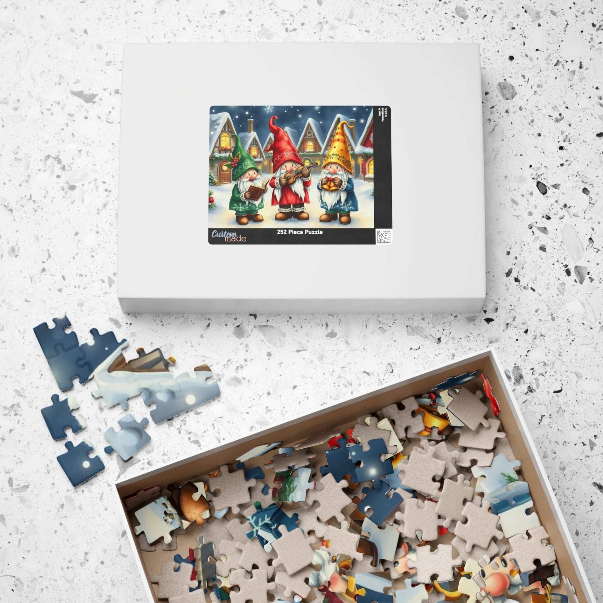 Christmas Gnome Puzzle - Festive Winter Holiday Jigsaw Puzzle Puzzle The Puzzle Chest