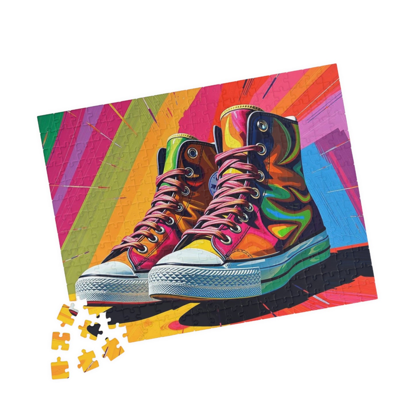 Colorful Converse Shoes Puzzle - Fun Pop Art Jigsaw for Shoe Lovers, Great Gift for Birthdays, Family Game Night, Creative Hobby Puzzle The Puzzle Chest