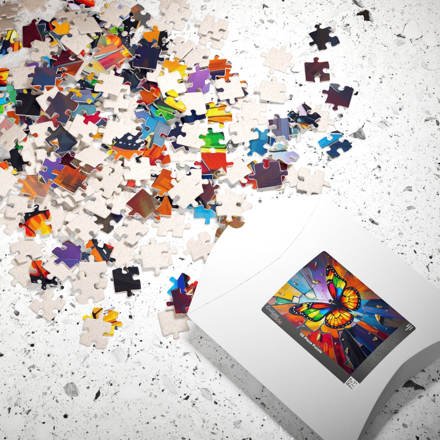 Colorful Butterfly Jigsaw Puzzle - 110, 252, 520, 1014-Piece, Stress Relief Game, Fun Family or Solo Activity, Home Entertainment Gift Idea
