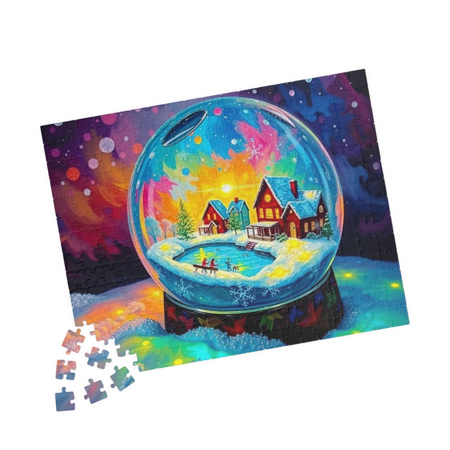 Snow Globe World Jigsaw Puzzle, Winter Gift for Family Game Night, Holiday Fun, or Cozy Nights In, Seasonal Brain Teaser 110-1014 Pieces