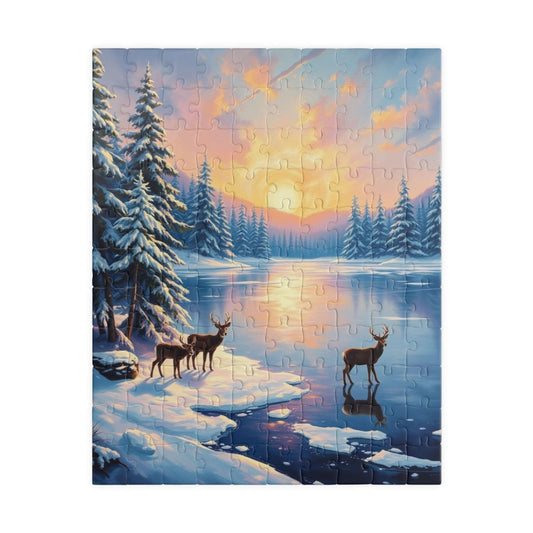 Serene Winter Landscape Puzzle | 110 to 1014-Piece Jigsaw, Adult Relaxation, Family Game Night, Winter Decor, Gift Idea 110 pcs (Vertical) Puzzle The Puzzle Chest