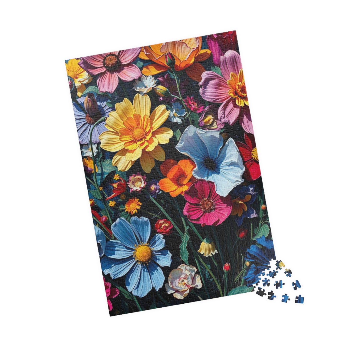 Floral Jigsaw Puzzle, Colorful Flower Game, Friend Gift for Garden Lover, Family Game Night, Home Entertainment Brain Teaser Puzzle The Puzzle Chest