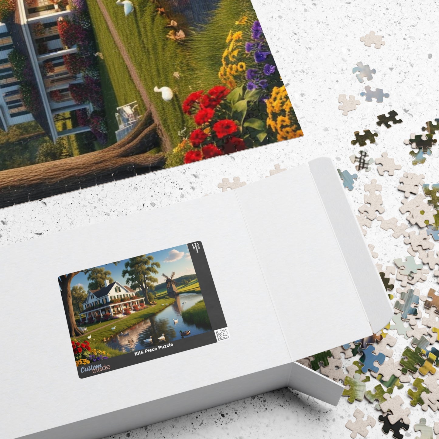 Quiet Farmstead Landscape Puzzle, Charming Summer Countryside Jigsaw Game for Family and Friends, Gift for Holidays Puzzle The Puzzle Chest