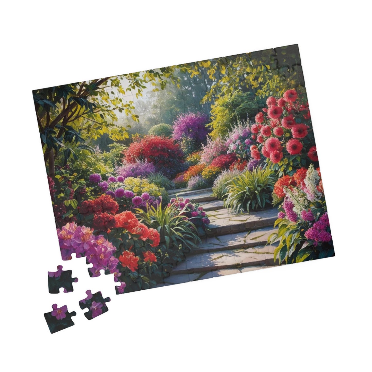 Floral Garden Puzzle - 110, 252, 520, 1014-piece, Flower Adult Jigsaw Game, Nature Theme Family Time Activity or Solo Puzzle Lover Gift Idea Puzzle The Puzzle Chest