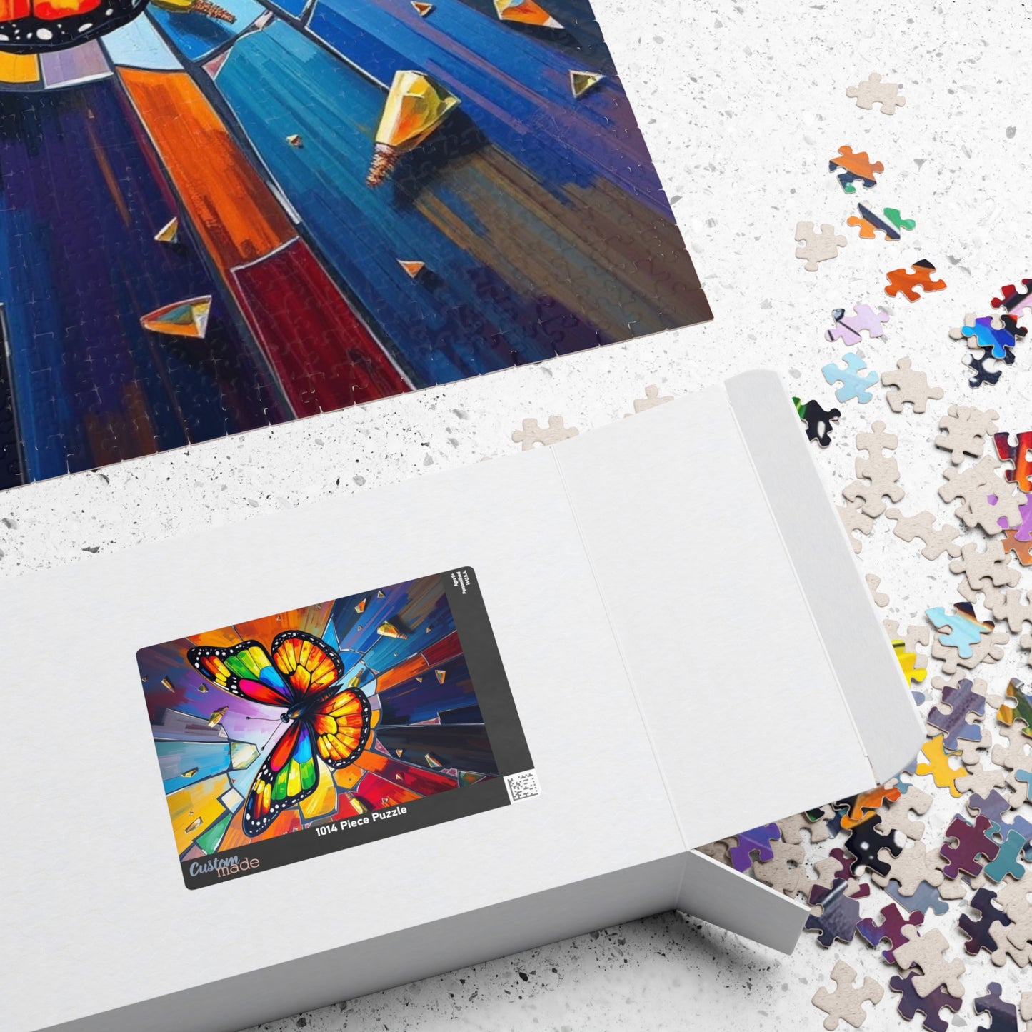 Colorful Butterfly Jigsaw Puzzle - 110, 252, 520, 1014-Piece, Stress Relief Game, Fun Family or Solo Activity, Home Entertainment Gift Idea