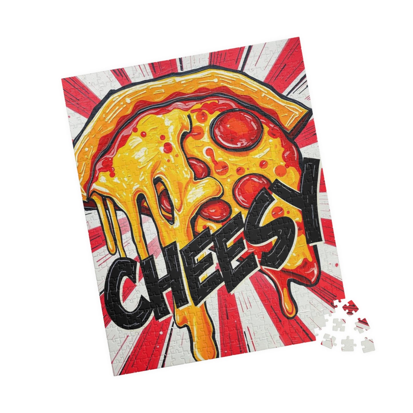 Cheesy Pizza Puzzle for Adults - Pop Art Jigsaw Fun Family Game, Foodie Gift for Friends, Cozy Night Party Activity, Puzzle Enthusiast Puzzle The Puzzle Chest