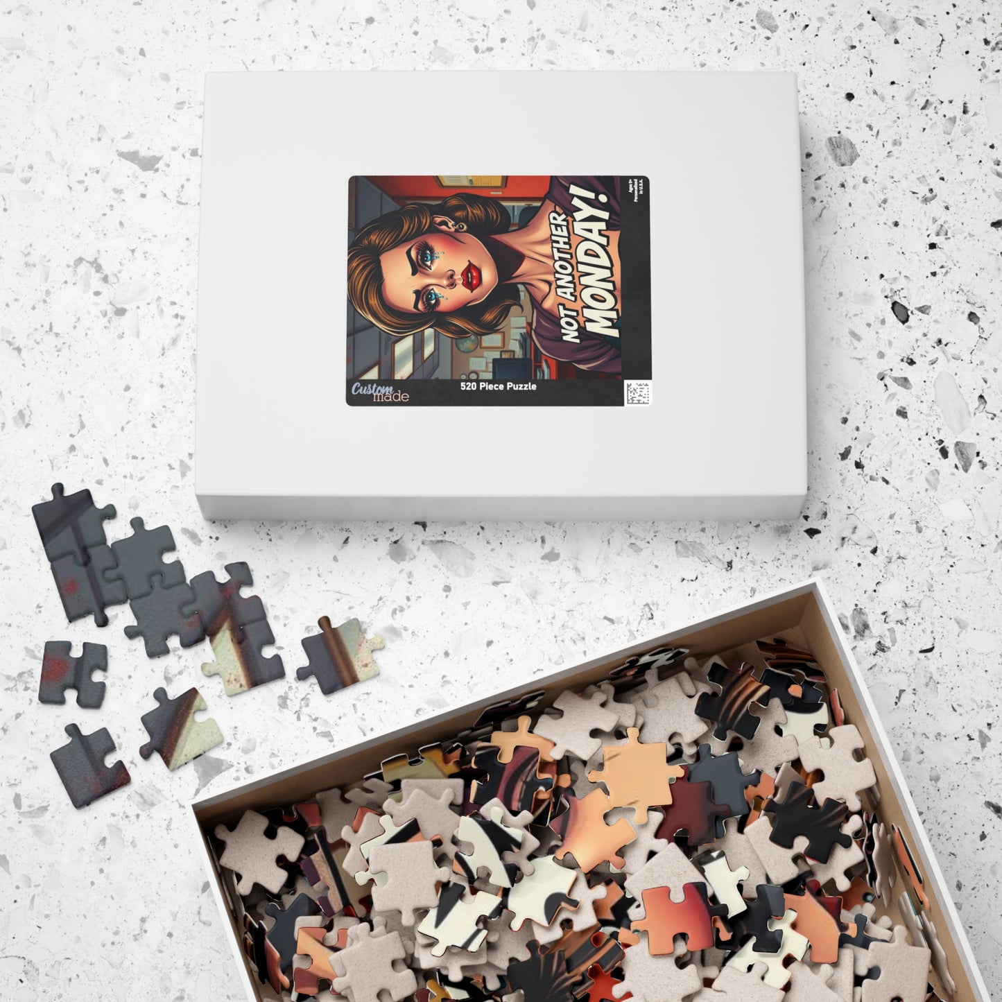 Retro Pop Art Jigsaw Puzzle | Not Another Monday | Fun Gift for Puzzle Lovers, Pop Culture Art, Wall Decor, Stress Relief, Family Activity Puzzle The Puzzle Chest