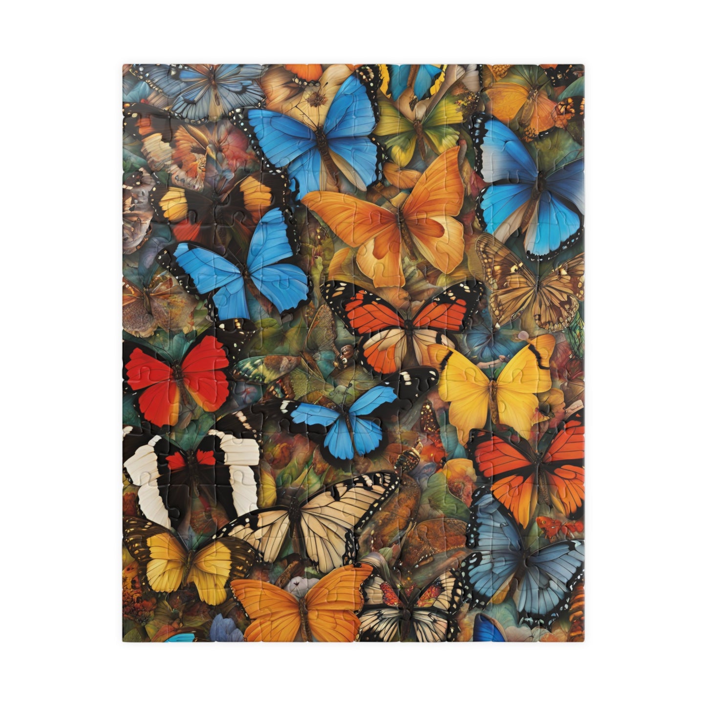 Butterfly Puzzle, Colorful Chaotic Collage Jigsaw, 252 520 1014-Piece Game, Mindfulness Activity, Gift for Nature Lover, Indoor Fun 110 pcs (Vertical) Puzzle The Puzzle Chest