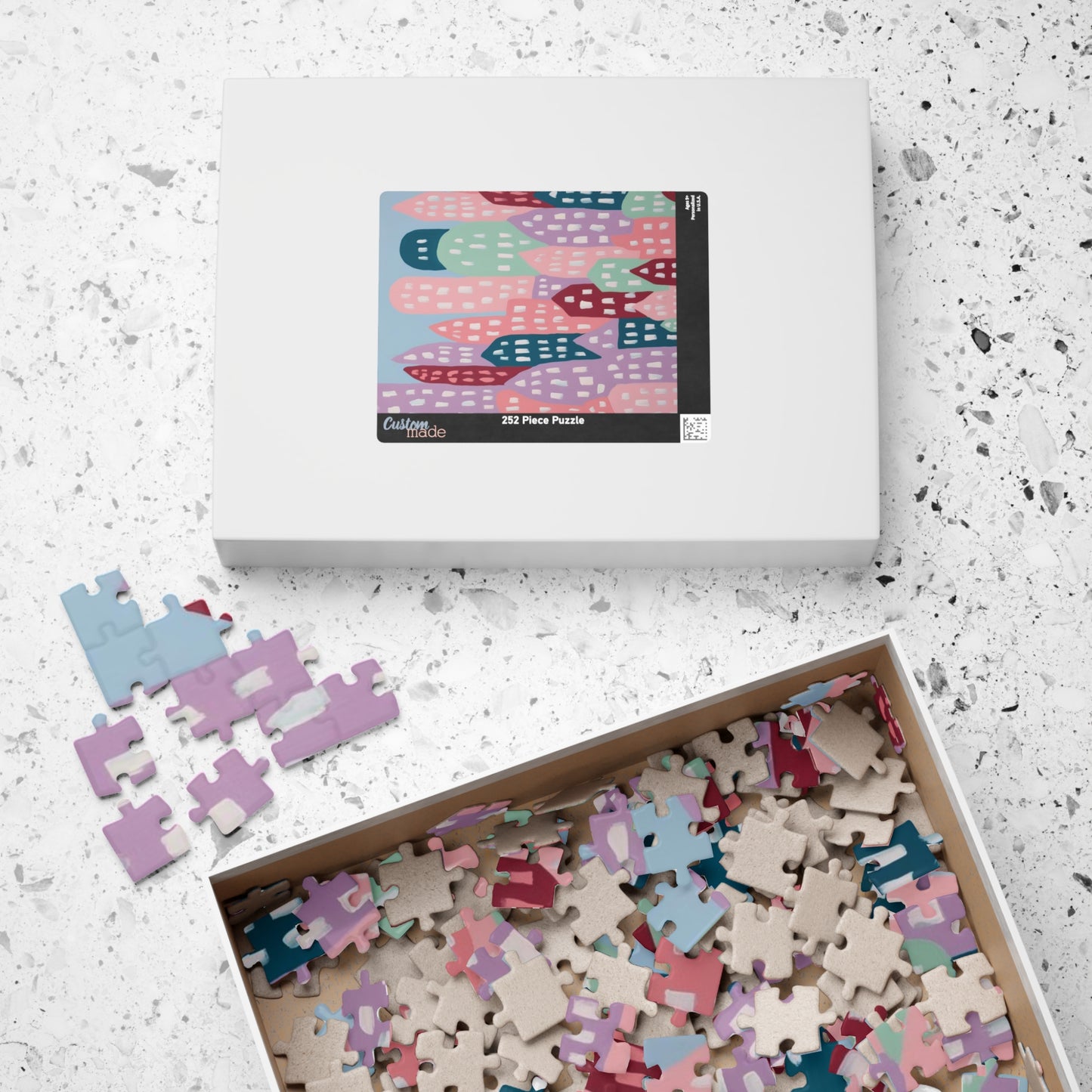 Abstract Cityscape Jigsaw Puzzle, Fun Home Activity Game Puzzle The Puzzle Chest
