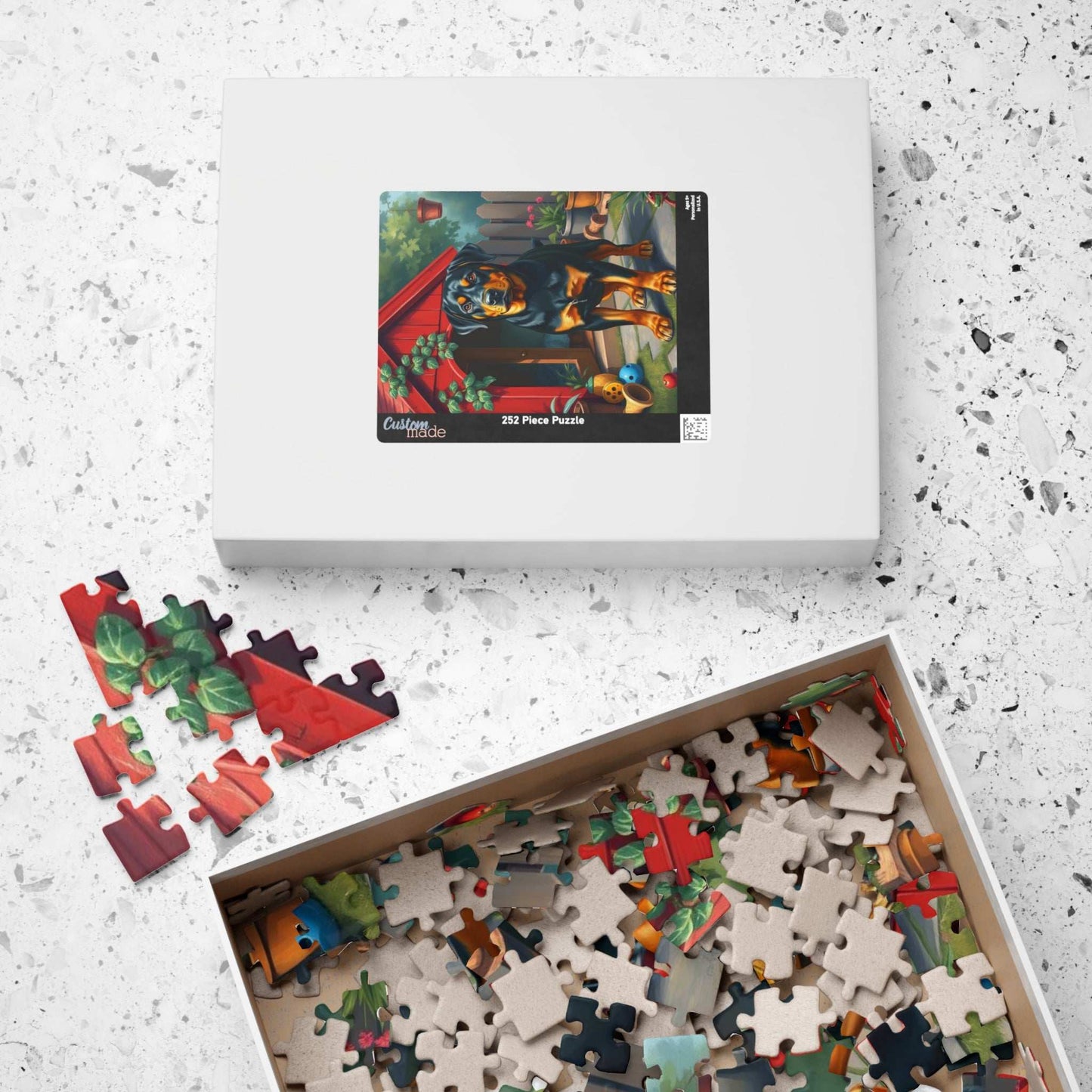 Rottweiler Jigsaw Puzzle, Holiday Birthday Gift for Dog Lovers Puzzle Enthusiasts Pet Owner, Family Activity Solo Fun, Home Entertainment Puzzle The Puzzle Chest