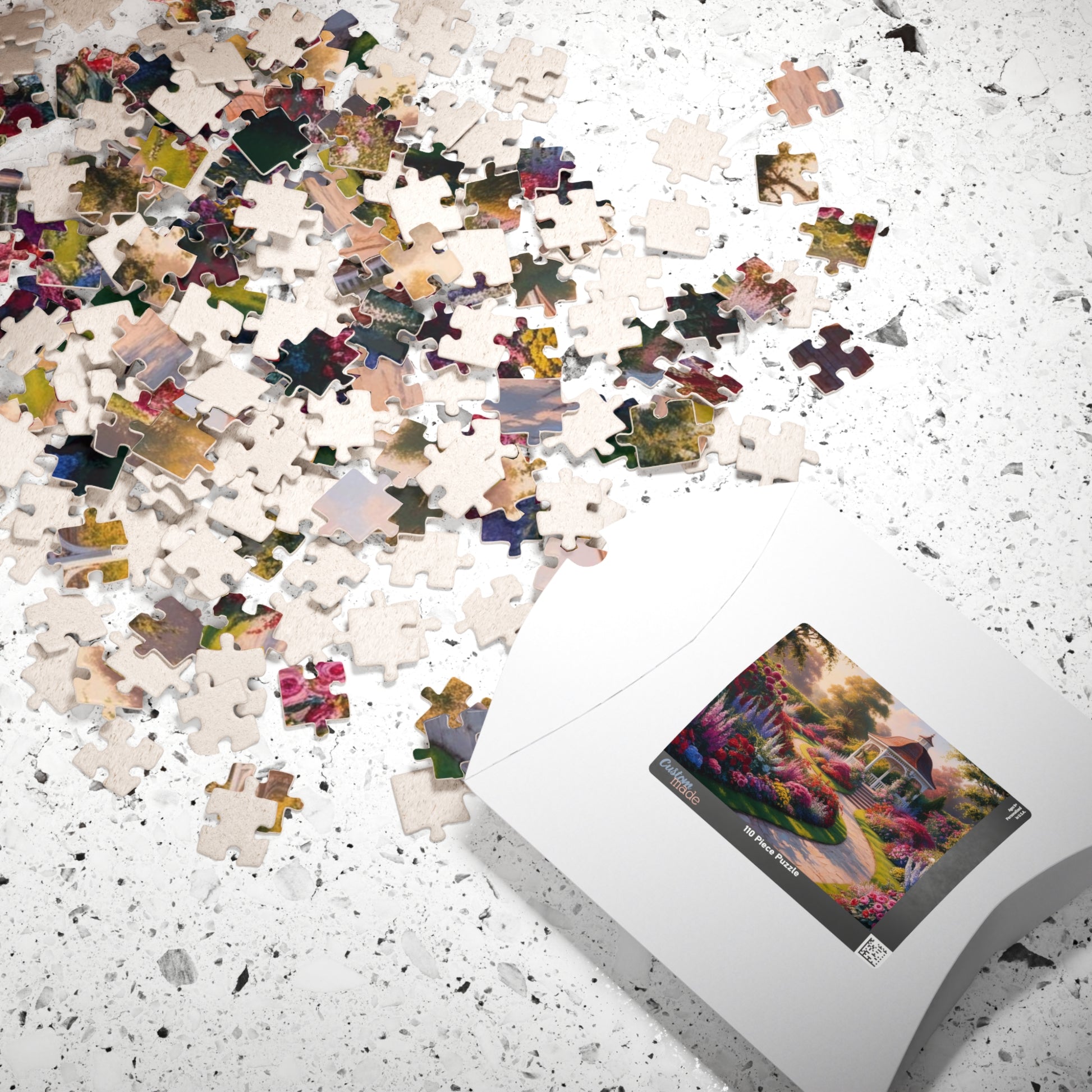Garden Gazebo Puzzle - 110, 252, 520, 1014-piece Floral Landscape Jigsaw Game, Family Activity, Best Nature Lover Gift, Hobby Puzzle The Puzzle Chest