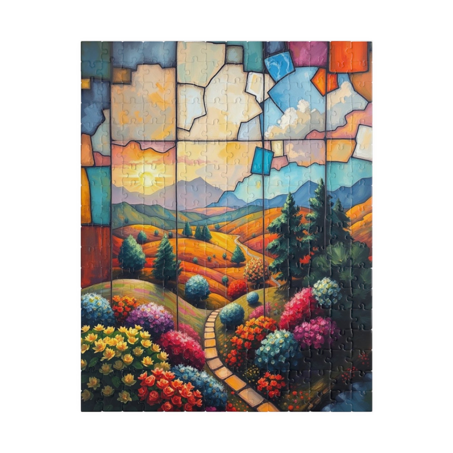 Chromatic Vale Landscape Puzzle, 110-1014 Piece Adult Jigsaw, Scenic Nature Art, Gift for Puzzle Lover, Mindfulness Activity, Brain Teaser