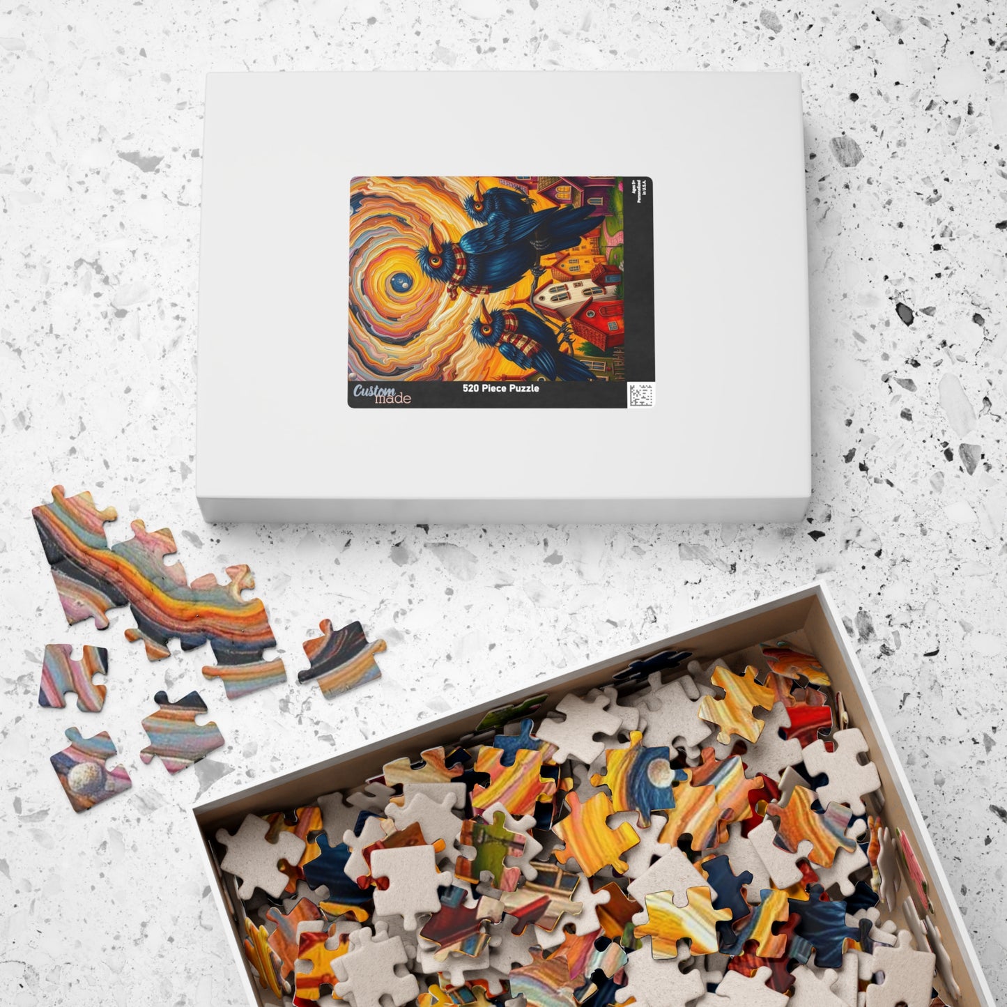 Colorful Bird Puzzle for Adults - Fun Halloween Jigsaw Game for Family Night, Bird Lover Gift for Friends Holiday Birthday, Brain Teaser