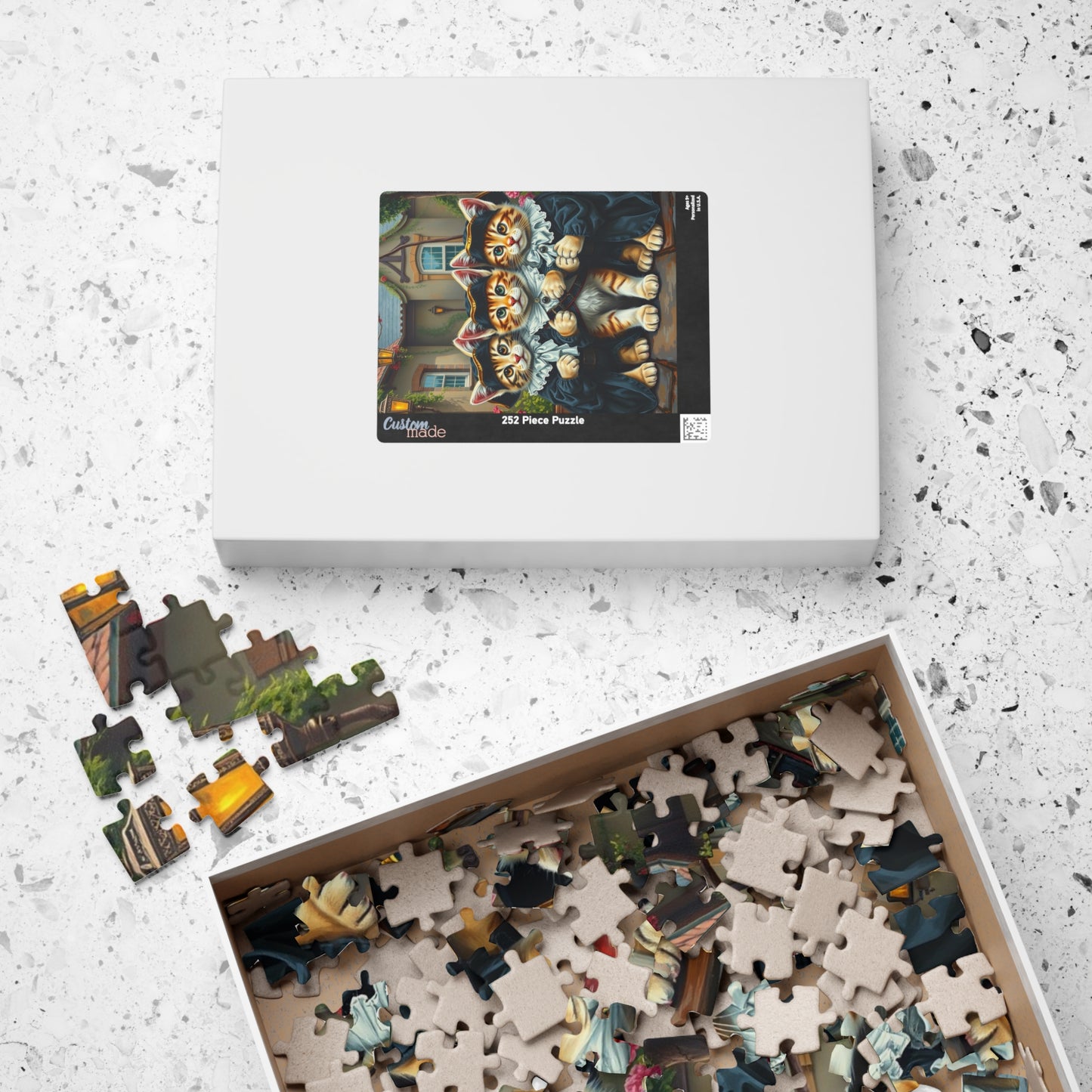 Charming Cat-themed Puzzle, Animal Jigsaw Game, Fun Family Activity, Best Cat Lover Gift Puzzle The Puzzle Chest