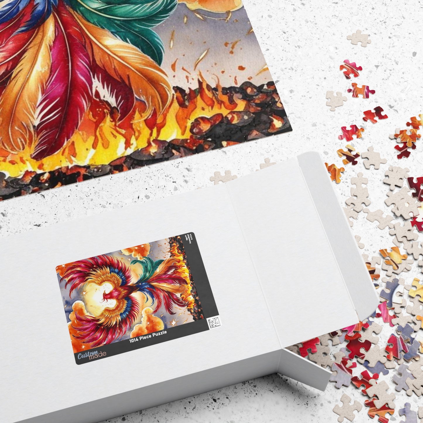Phoenix Jigsaw Puzzle, Mythical Fire Bird, Folklore Art, Creative Gift for Adults, Birthday, Holiday Fun Puzzle The Puzzle Chest