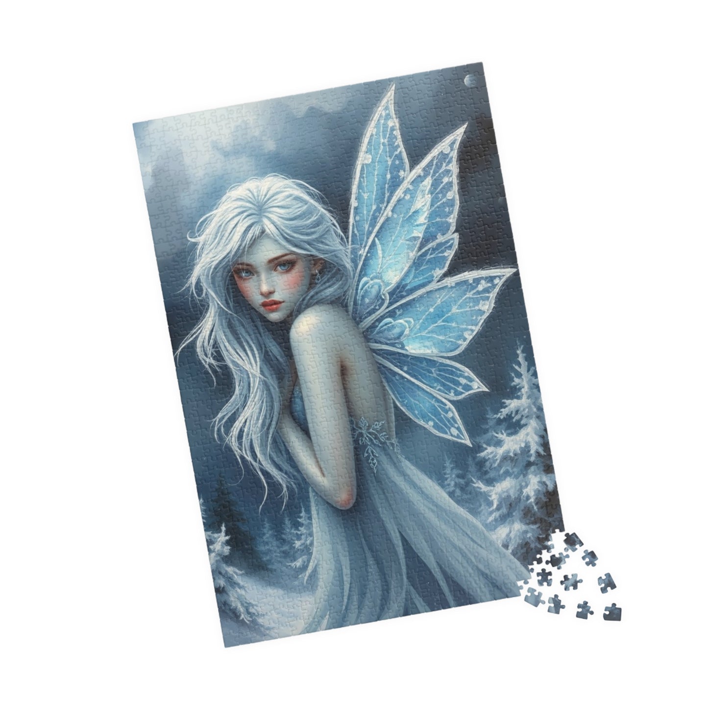 Frosted Winter Fairy Puzzle, Enchanted Mythical Creature, Magical Puzzle Lover Gift Fantasy Game for Cozy Family Night Solo Fun Brain Teaser Puzzle The Puzzle Chest
