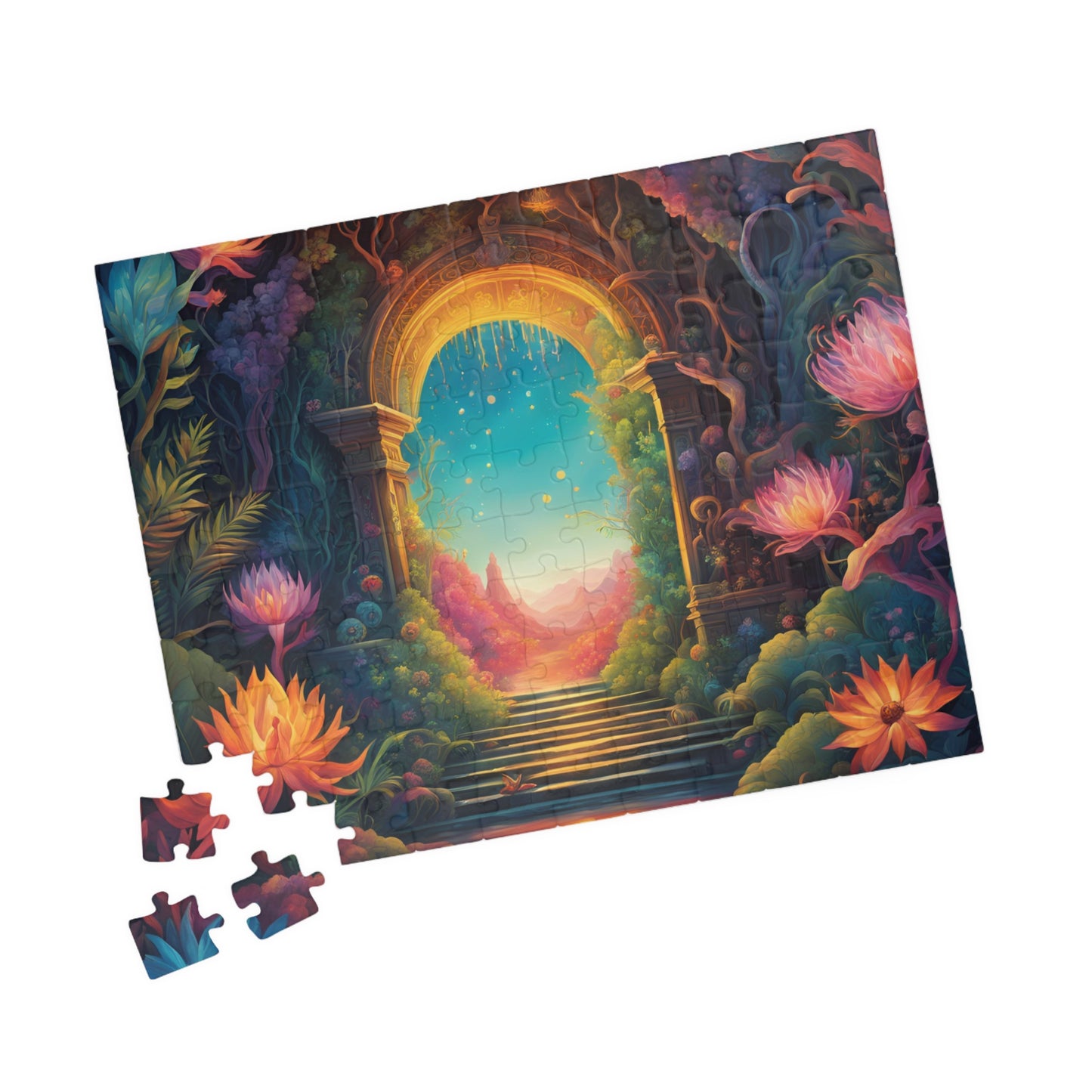Fantasy Landscape Jigsaw Puzzle, Another World Portal 252 520 1014-Piece, Meditation Activity Stress Relief Game, Puzzle Lover Enthusiast Puzzle The Puzzle Chest