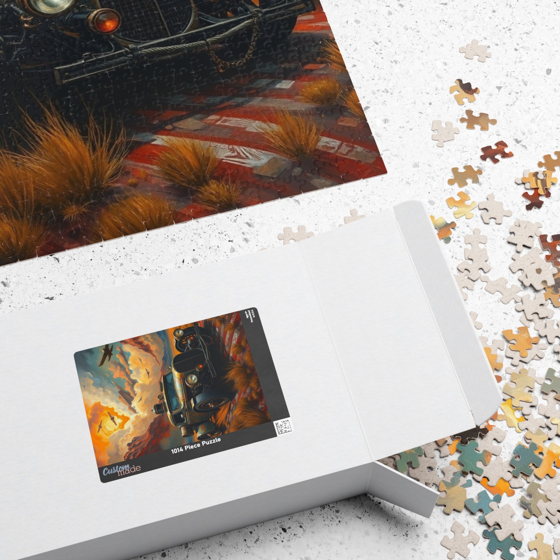 Vintage Car Puzzle, Nostalgic Jigsaw, Classic Auto Art Puzzle The Puzzle Chest