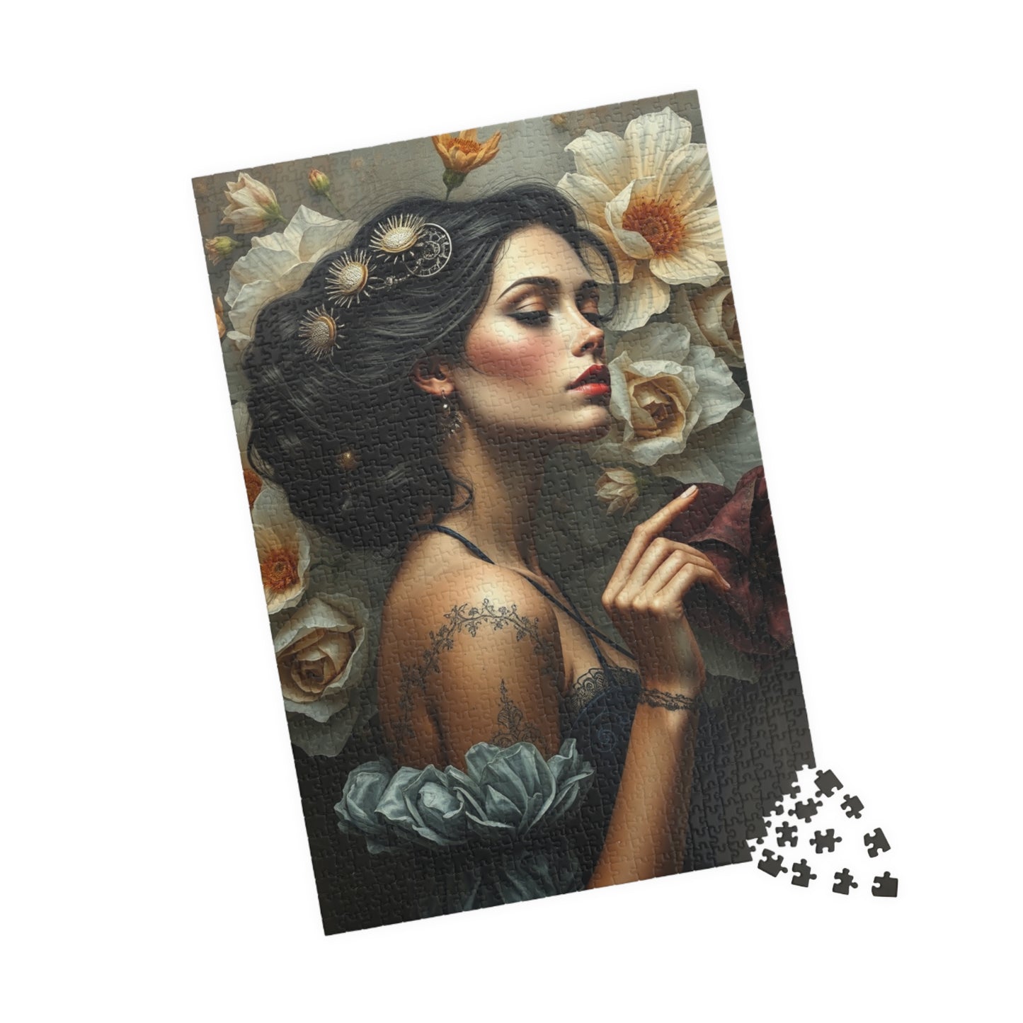 Artistic Female Steampunk Portrait Puzzle, Unique Jigsaw for Relaxation, Gift for Art Lovers and Puzzle Enthusiasts, Home Decor, Family Fun Puzzle The Puzzle Chest