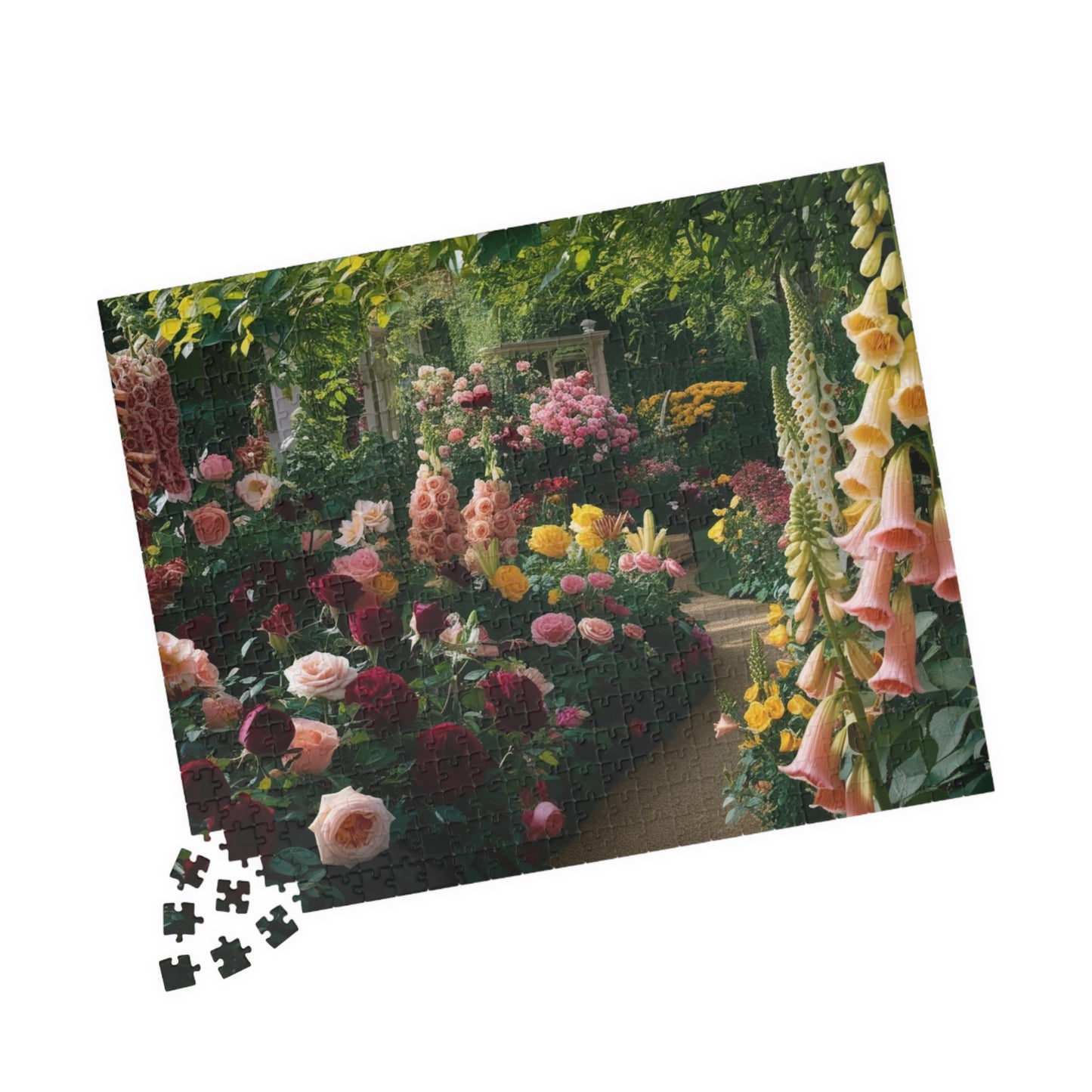 Garden Floral Puzzle, Relaxing Nature Scene, 110, 252, 520, 1014-piece Flower Adult Jigsaw Game, Family Fun, Gifts, Gardening Enthusiasts Puzzle The Puzzle Chest
