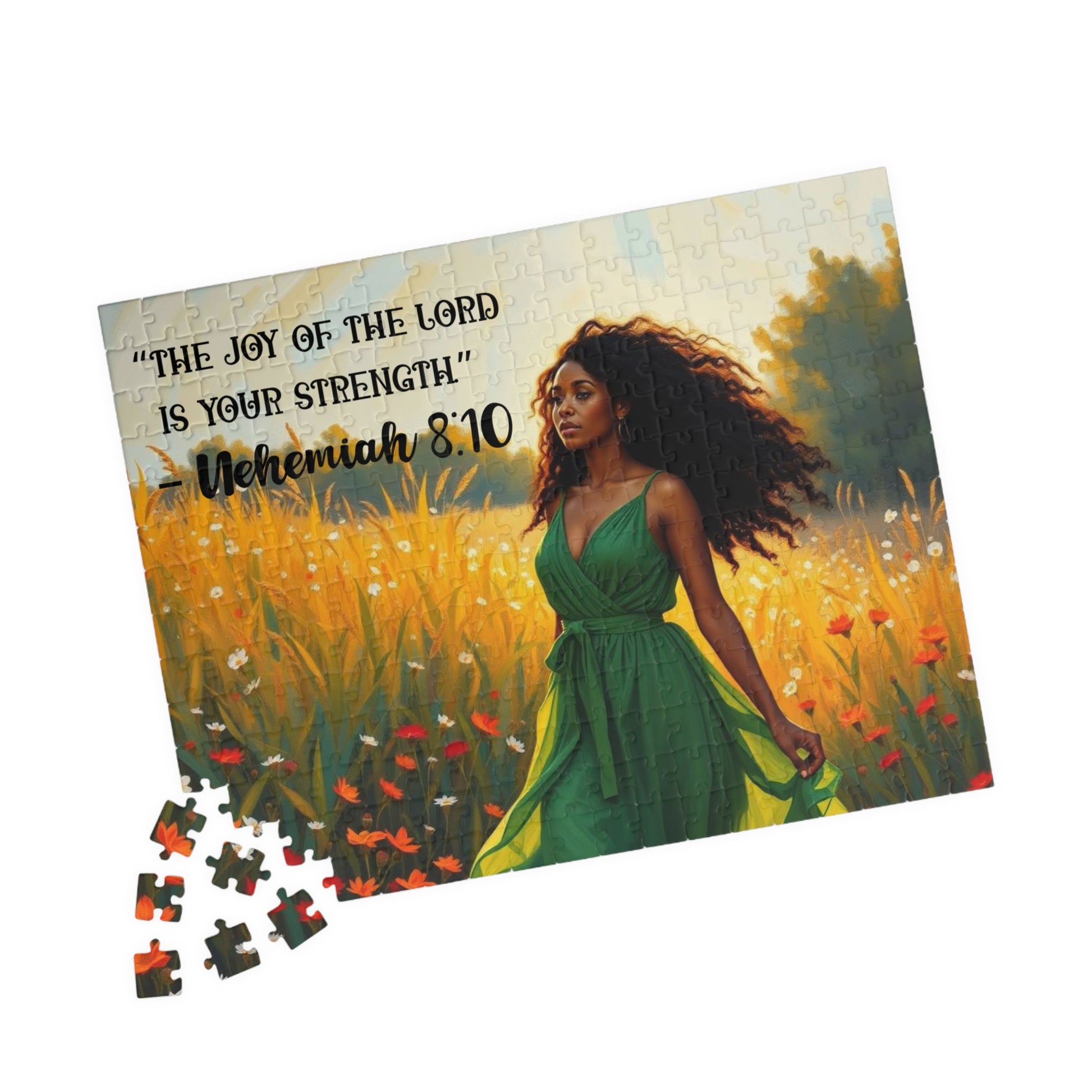 Inspirational Puzzle featuring 'The Joy of the Lord is Your Strength' - Faith Based Christian Brain Teasing Gift 252 pcs (Horizontal) Puzzle The Puzzle Chest