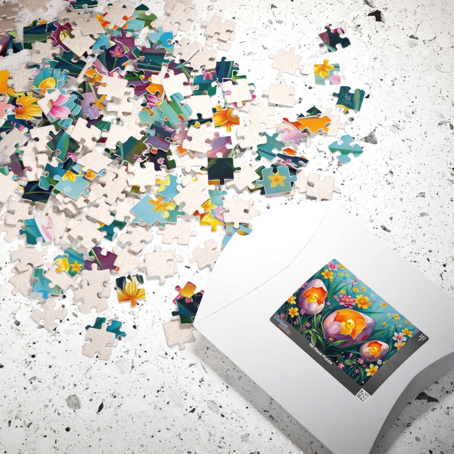 Whimsical Flower Chick Jigsaw Puzzle, Perfect Gift for Easter and Spring, Family Fun Activity, Creative Hobby, Brain Teaser, Bird Lovers Puzzle The Puzzle Chest