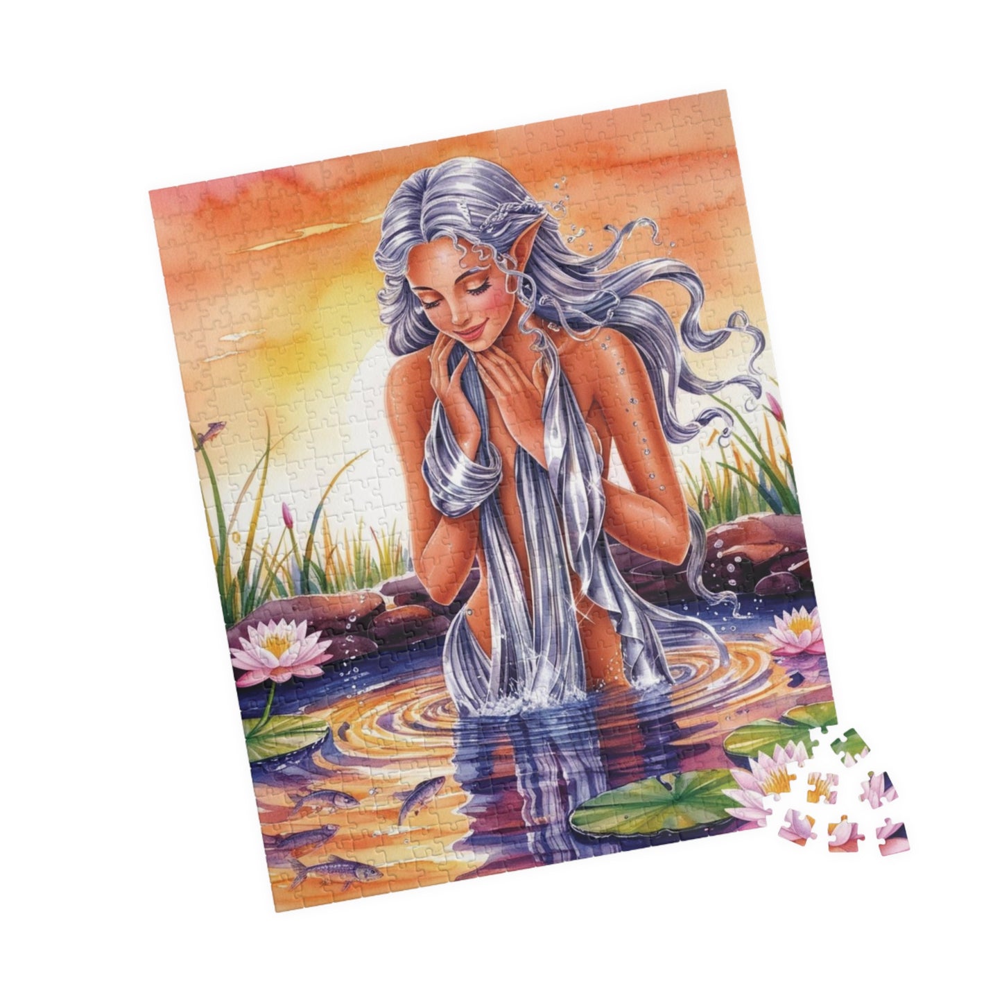 Water Nymph Mythical Jigsaw Puzzle, Fantasy Magical Themed Game, Adult Mindful Challenging Activity, Puzzle Lover Enthusiasts Hobby Puzzle The Puzzle Chest