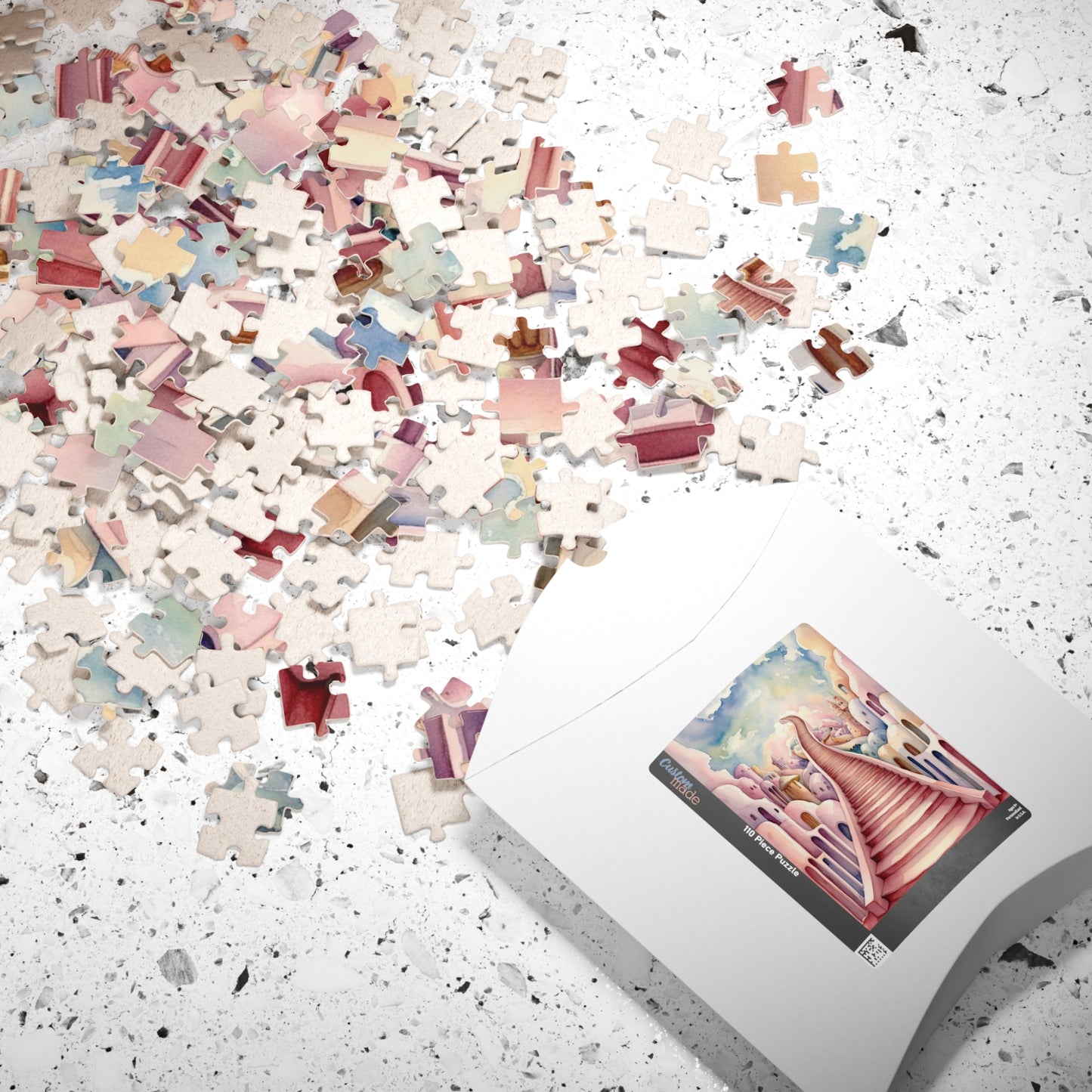 Dreamy Staircase Puzzle Inspired by Salvador Dalí, Distorted Architecture Jigsaw Game Challenging Brain Teaser, Home Decor, Mindful Activity Puzzle The Puzzle Chest