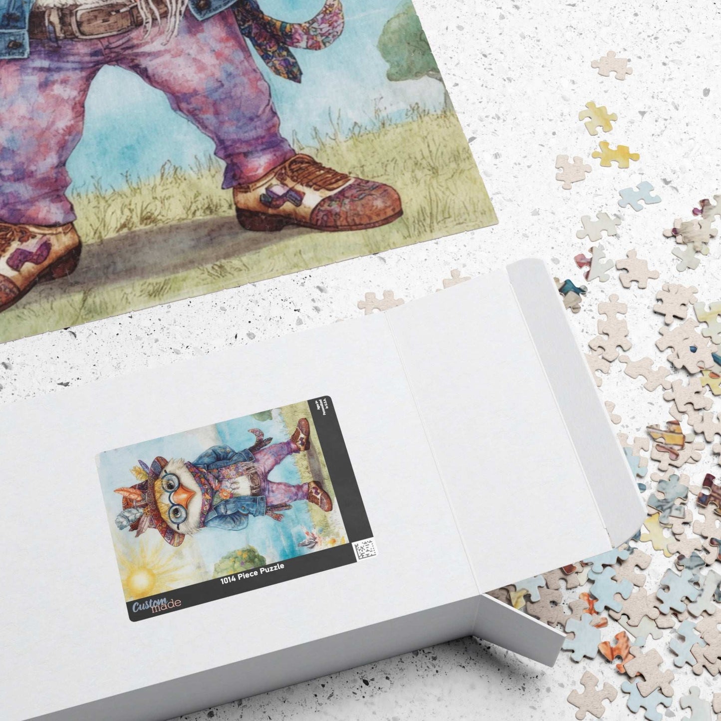 Chicken Hippie Jigsaw Puzzle - Bird Puzzle for Solo Fun, Family Activity, Friend Game Night, Holiday Birthday Gift for Animal Lover Puzzle The Puzzle Chest