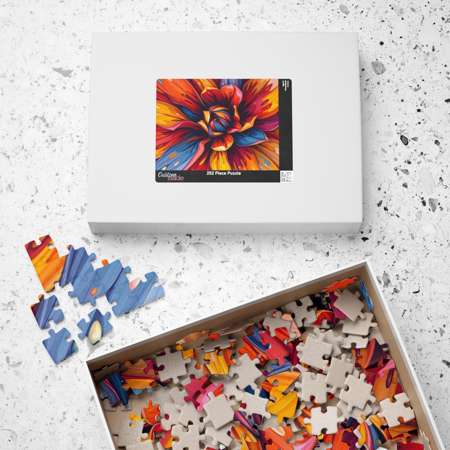 Vibrant Floral Puzzle, 110-1014 Piece Abstract Jigsaw Game, Colorful Art Piece, Art Lover Gift for Friends, Family Game Night, Brain Teaser Puzzle The Puzzle Chest