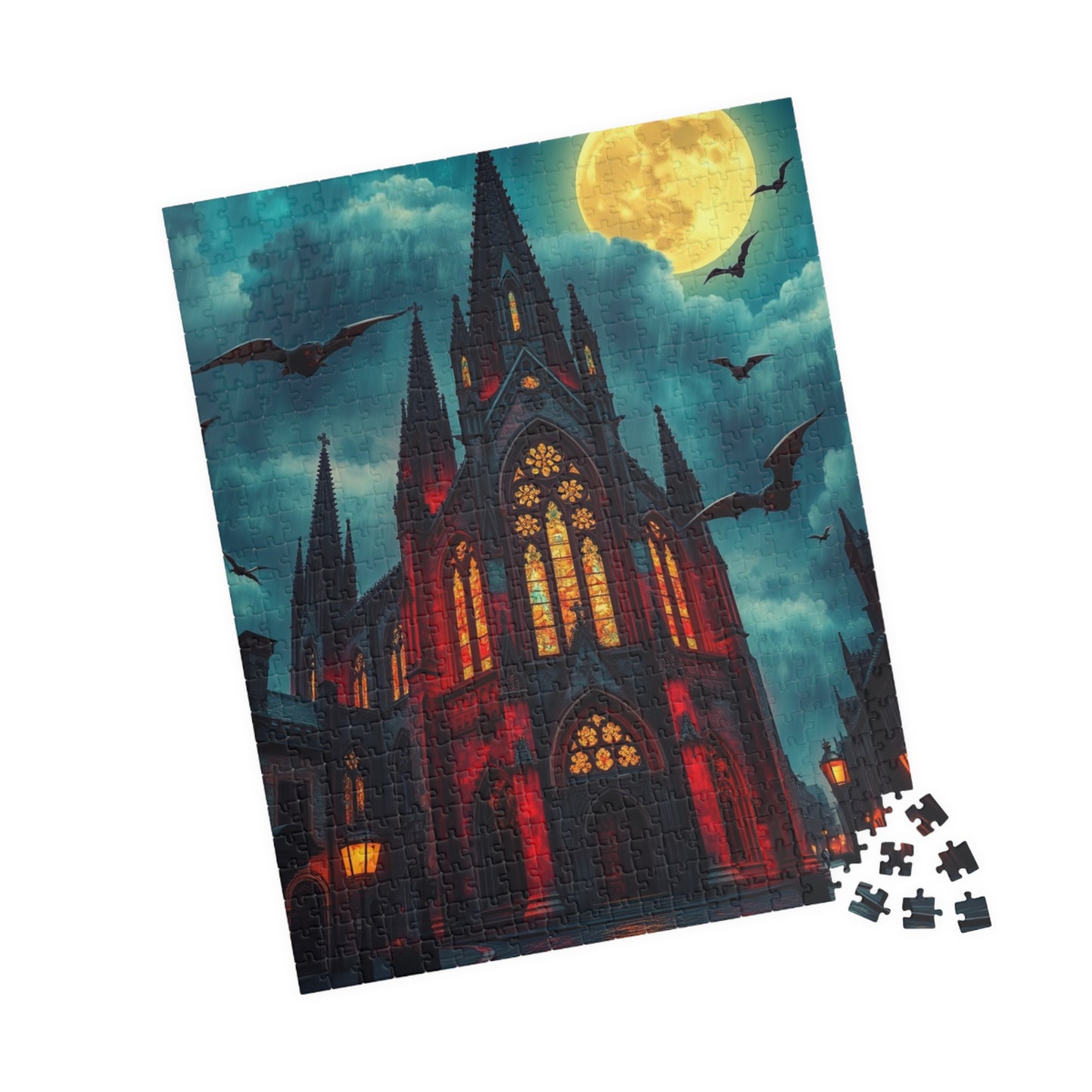 Gothic Cathedral Puzzle | 110, 252, 520, 1014-piece | Perfect for Halloween Fanatics, Gothic Art Lover, Family Game Night and Cozy Evenings Puzzle The Puzzle Chest