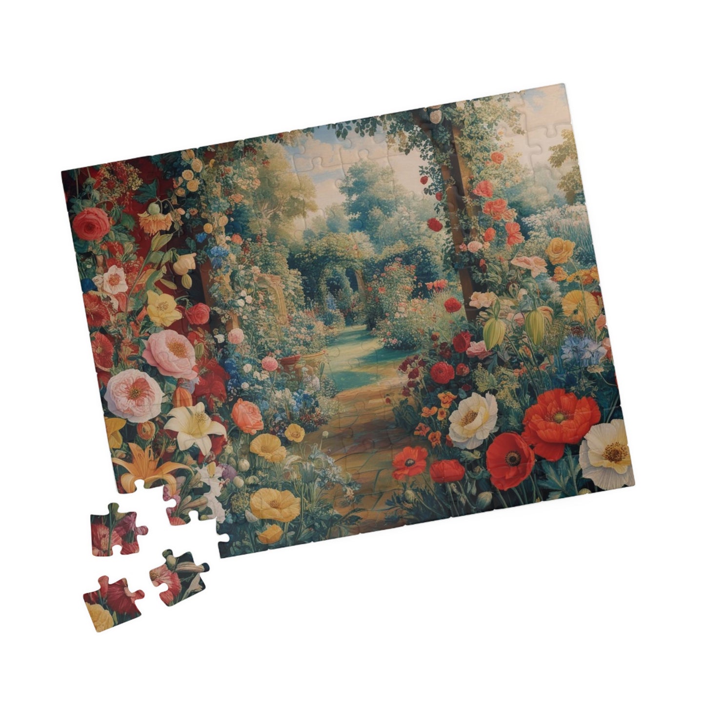 Florals Garden Puzzle | 110, 252, 520, 1014-pieces Flower Jigsaw Game | Perfect Gift for Nature Lovers, Family Fun Night, Relaxation Puzzle The Puzzle Chest