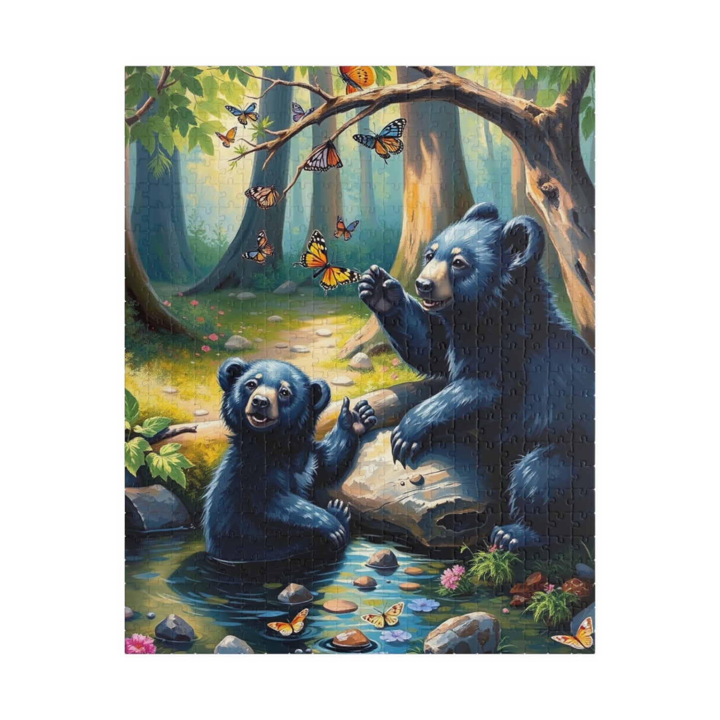 Nature-Inspired Bear Puzzle, Fun Family Activity, Animal Wildlife Themed Gift, Jigsaw Fun, Mindful Moments 520 pcs (Vertical) Puzzle The Puzzle Chest