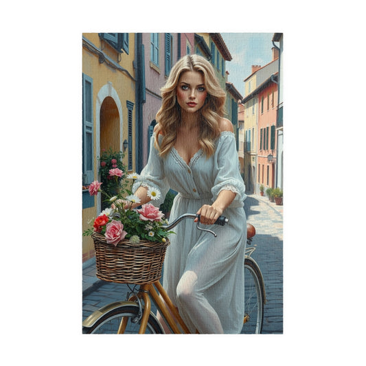 Vintage Bicycle Woman Jigsaw Puzzle 1014 pcs (Vertical) Puzzle The Puzzle Chest