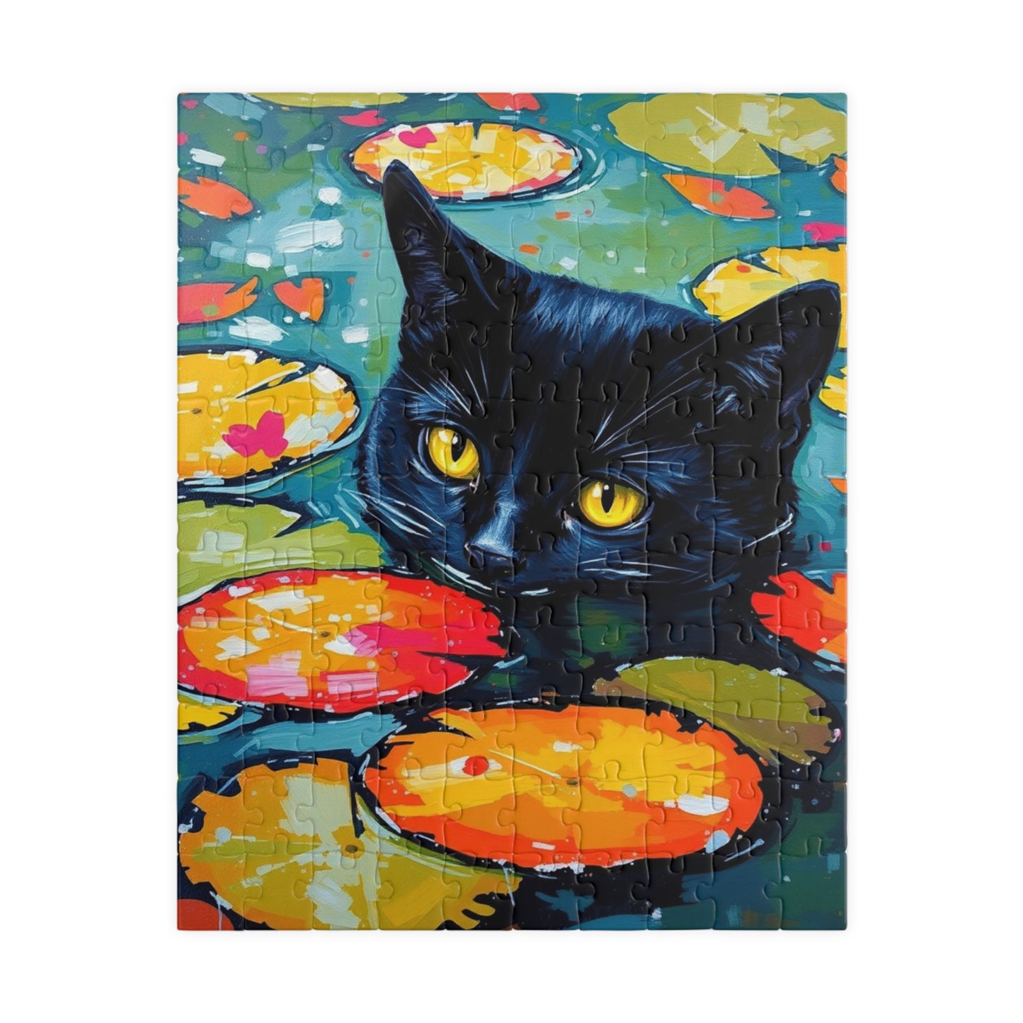 Water Lily Cat Jigsaw Puzzle, 110-1014 Piece Fun Gift for Cat Lovers, Family or Solo Activity, Home Décor, Brain Teaser