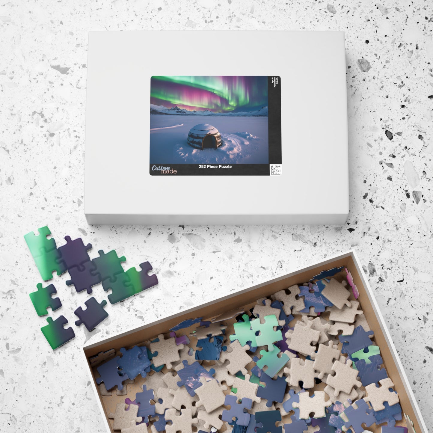 Aurora Borealis Jigsaw Puzzle - 110, 252, 520, 1014-piece Igloo Scenic Gift for Nature Lovers, Family Activity, Game Night, Cozy Gift Idea Puzzle The Puzzle Chest